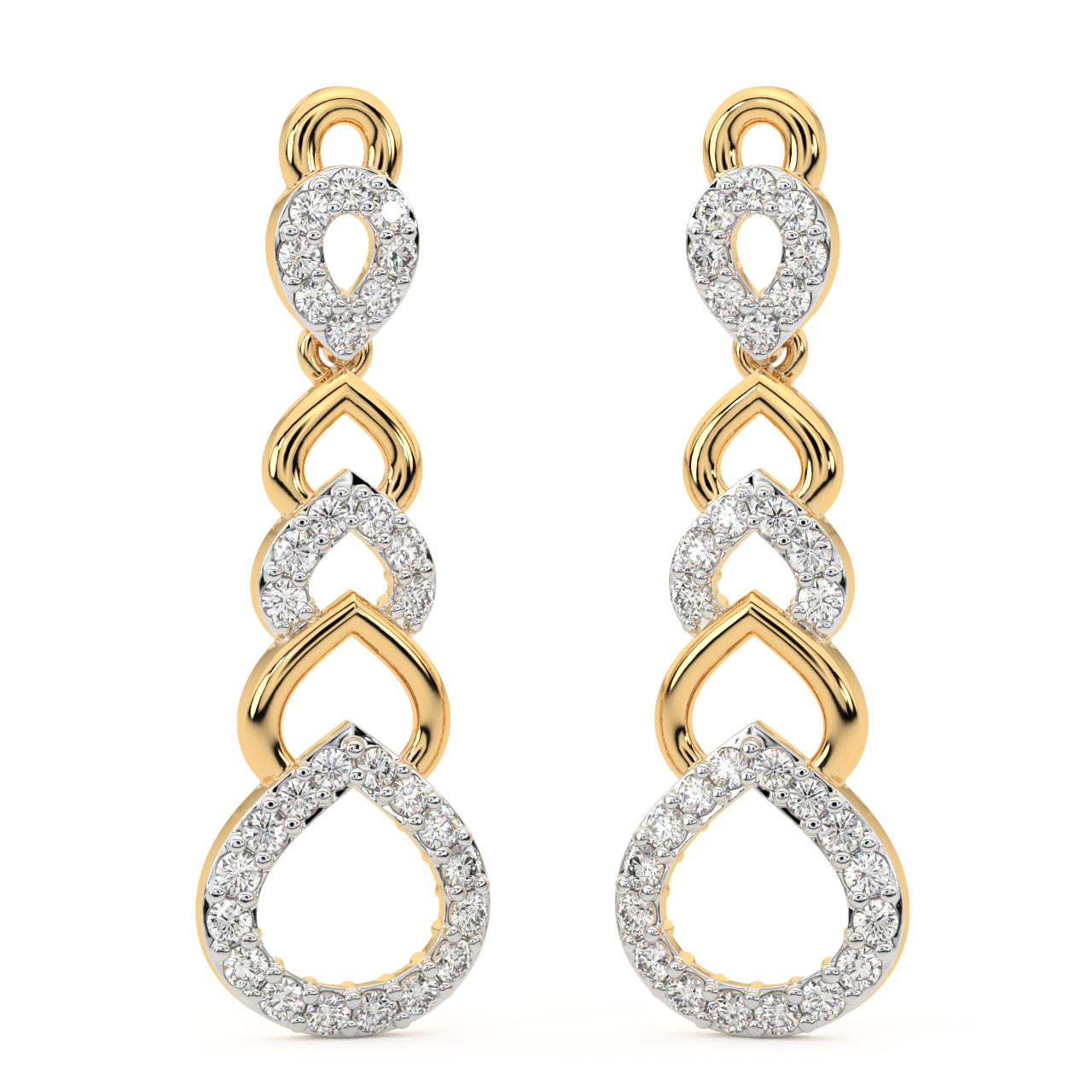 Wattan Round Diamond Earrings
