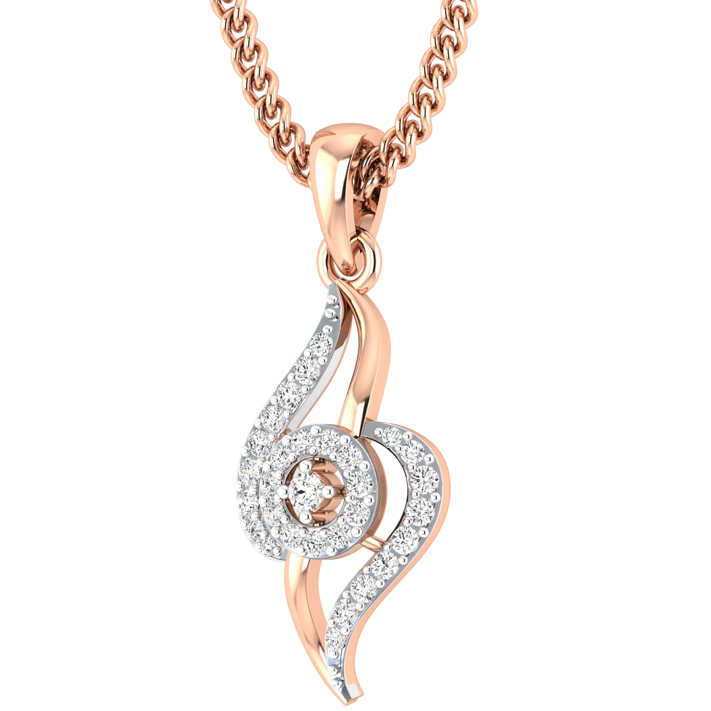 Brielle Round Diamond Office Wear Pendant