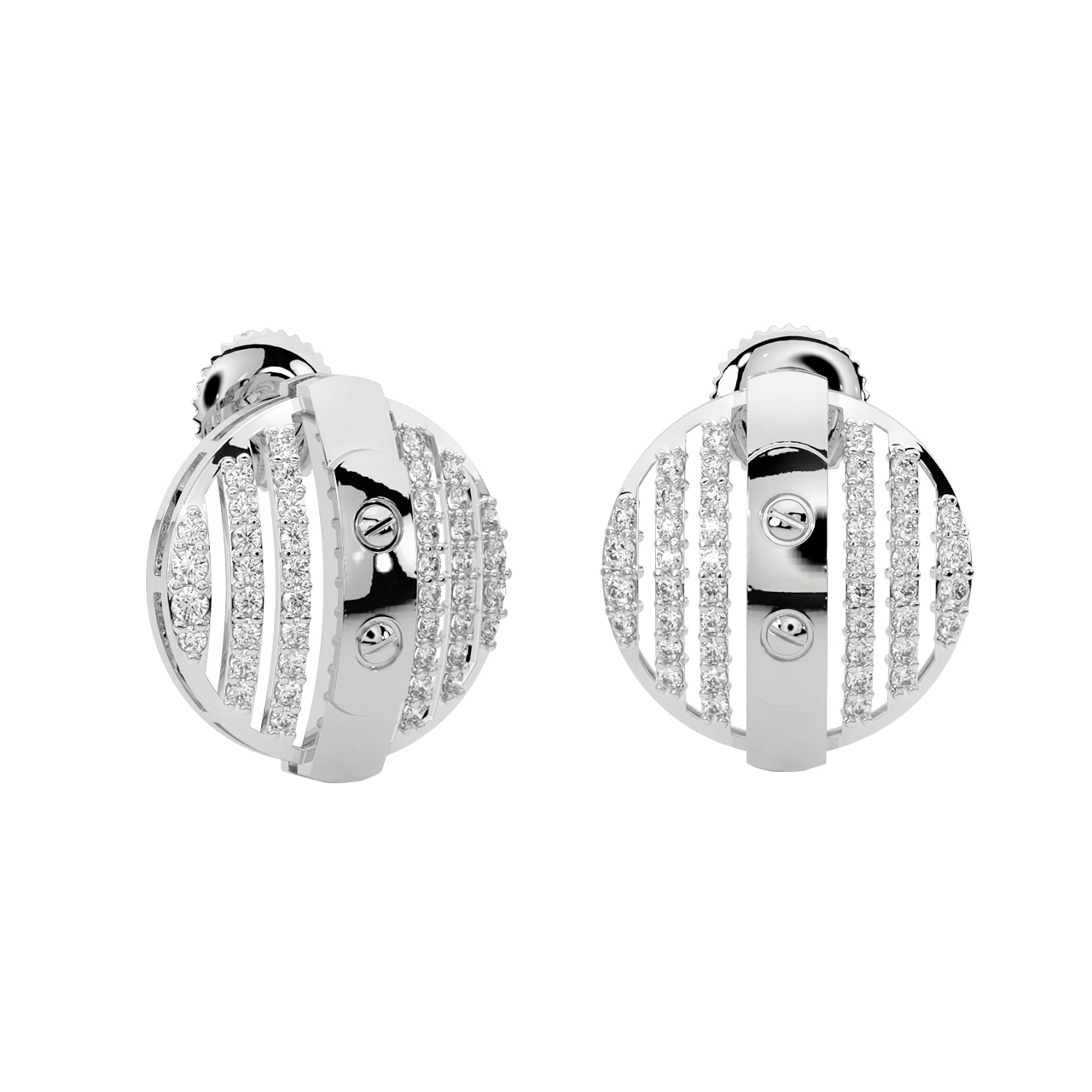 Bethany Round Diamond Stud Earrings