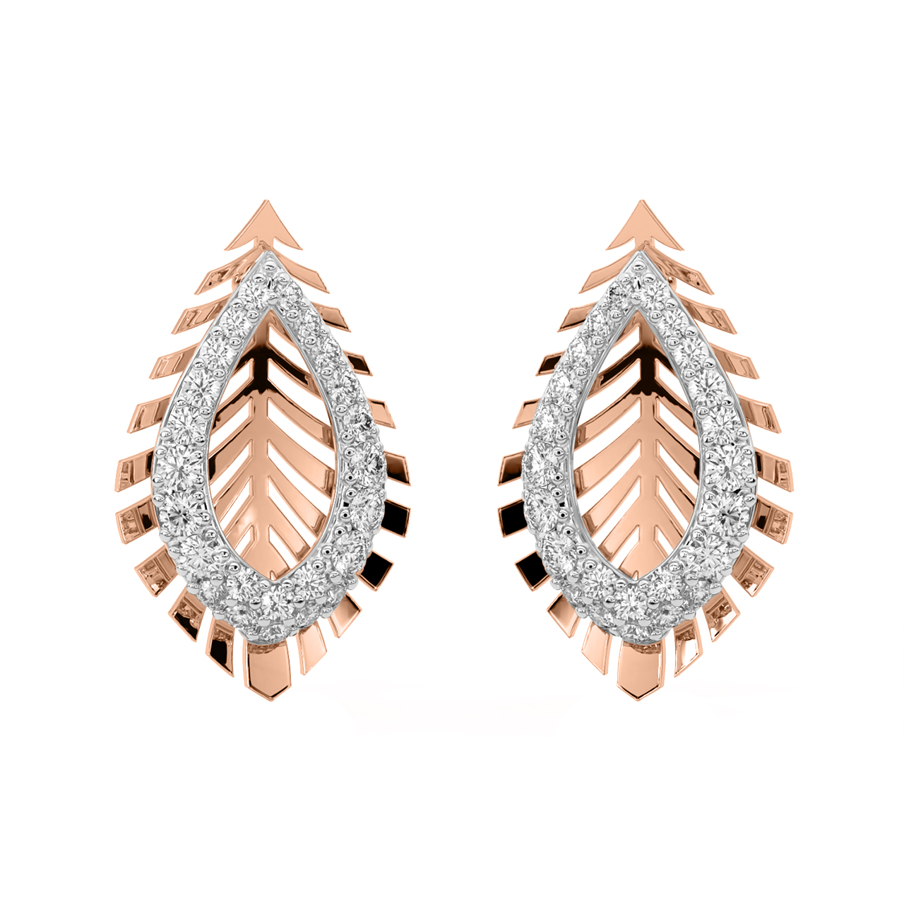 Nautia Round Diamond Stud Earrings