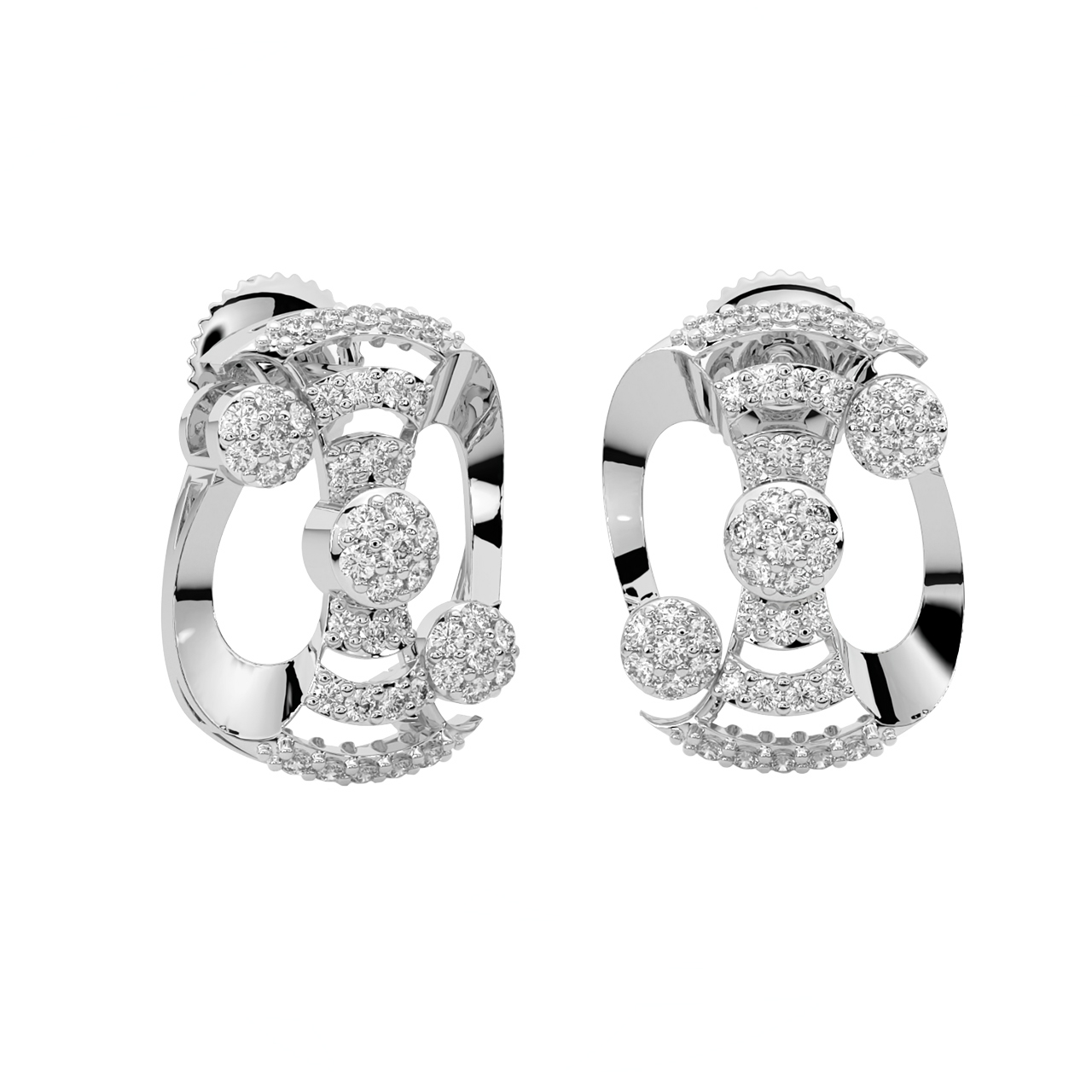 Ana Round Diamond Stud Earrings