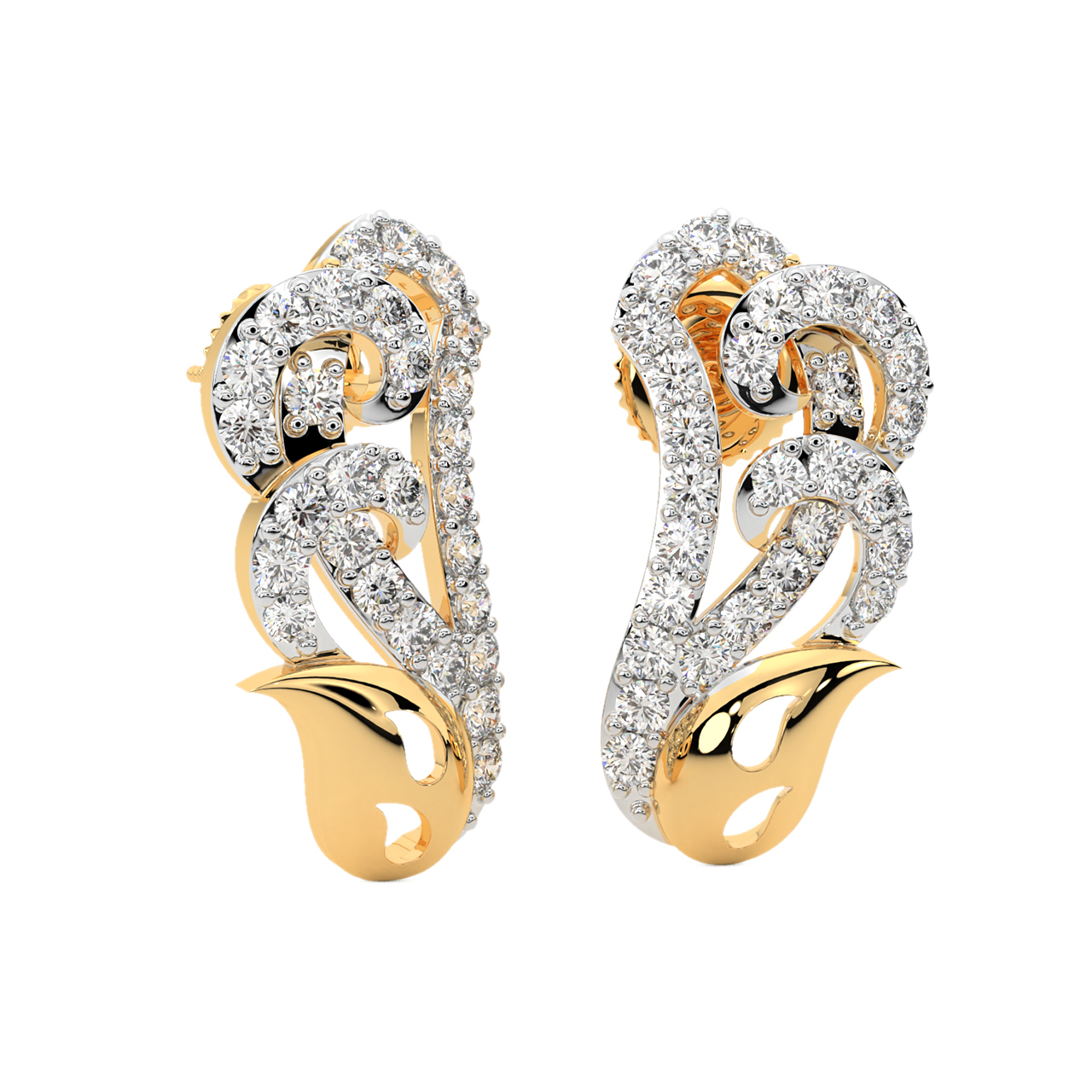 Perry Round Diamond Stud Earrings