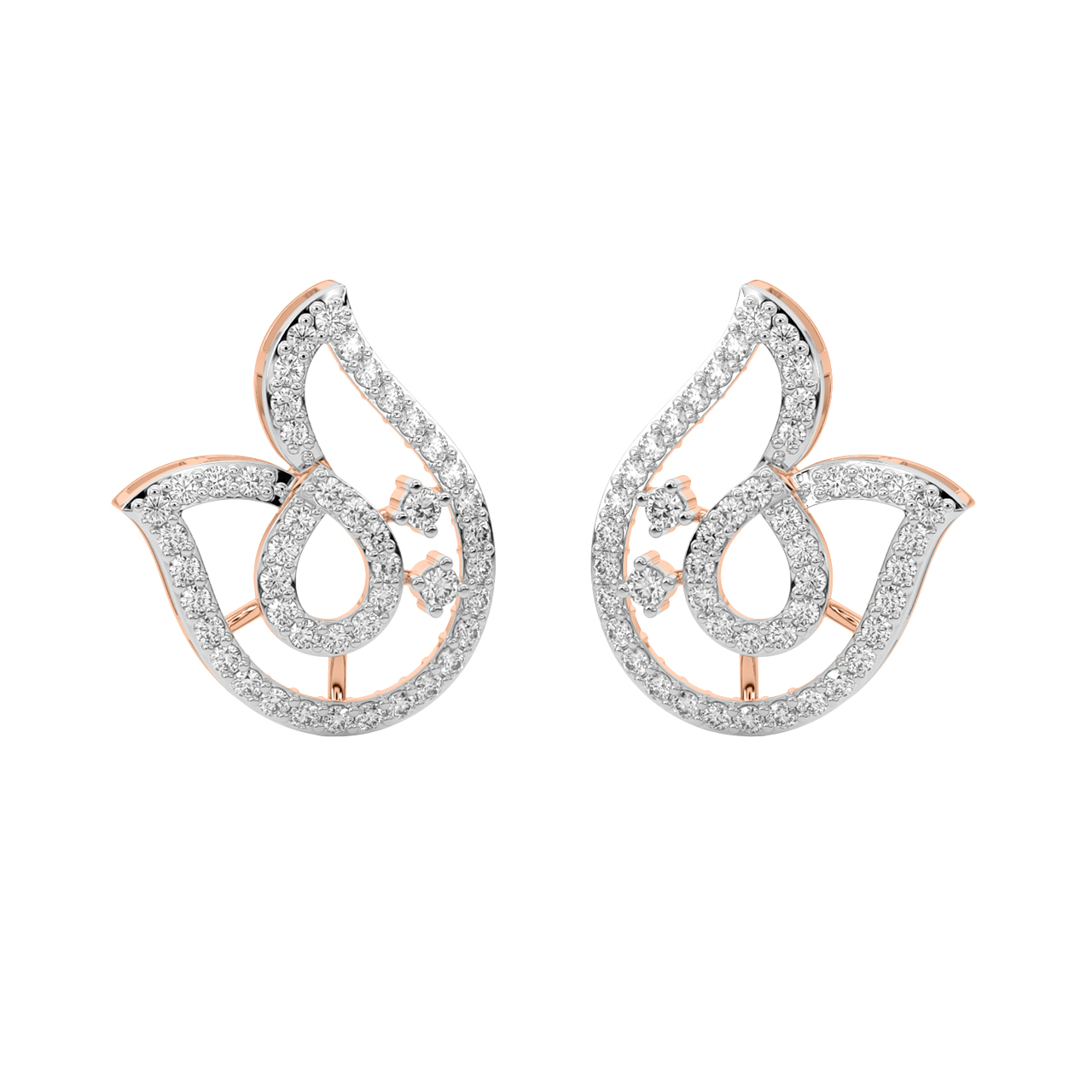 Aki Round Diamond Stud Earrings