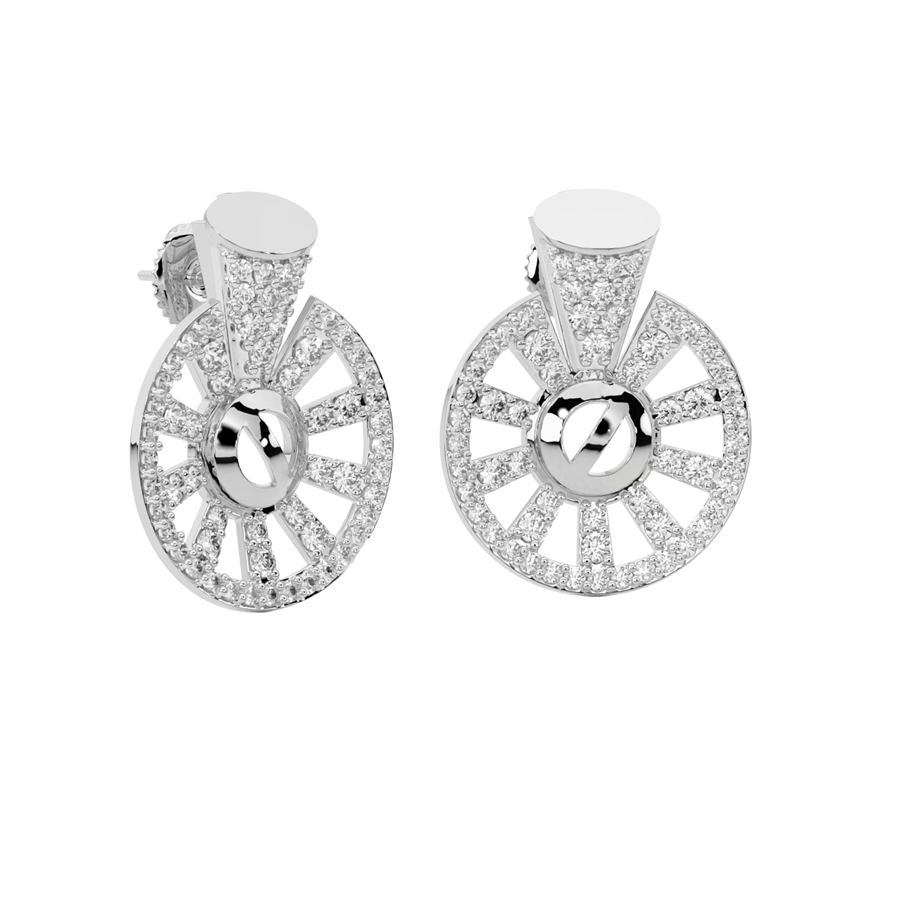 Valisa Round Diamond Stud Earrings