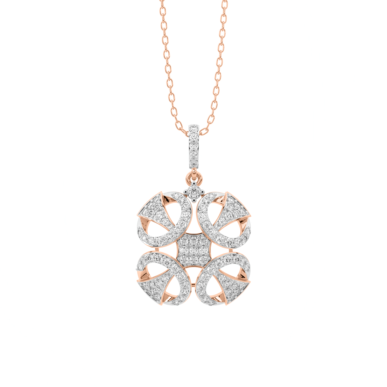 Lily Round Diamond Office Wear Pendant