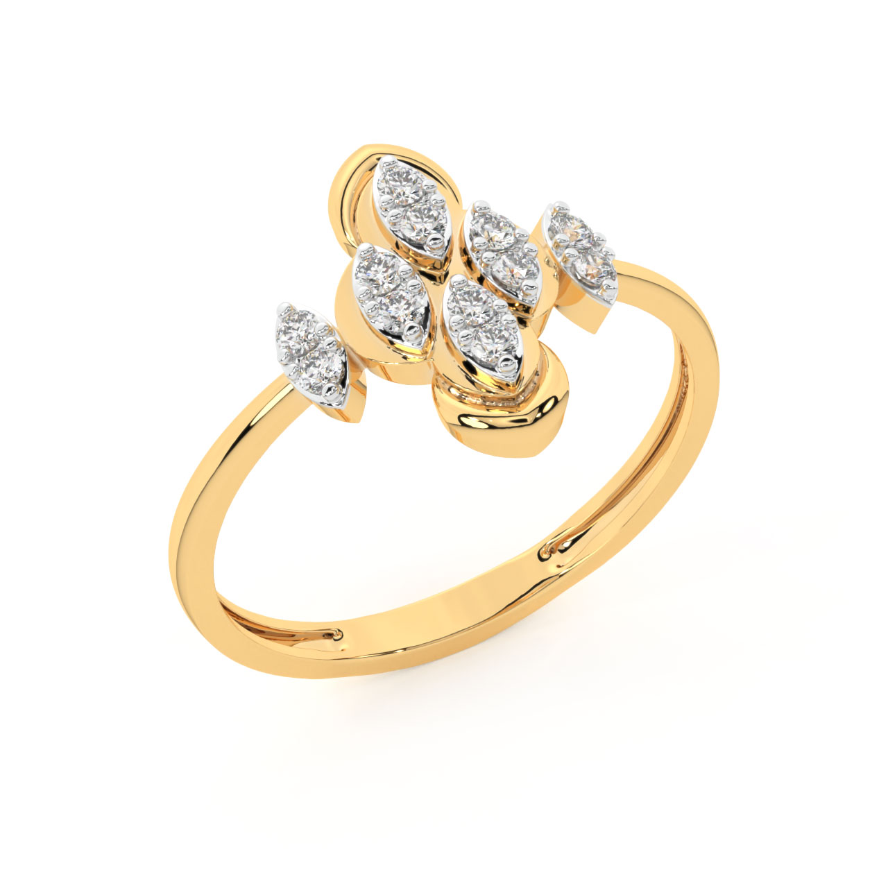 Designer Diamond Ring In Gold