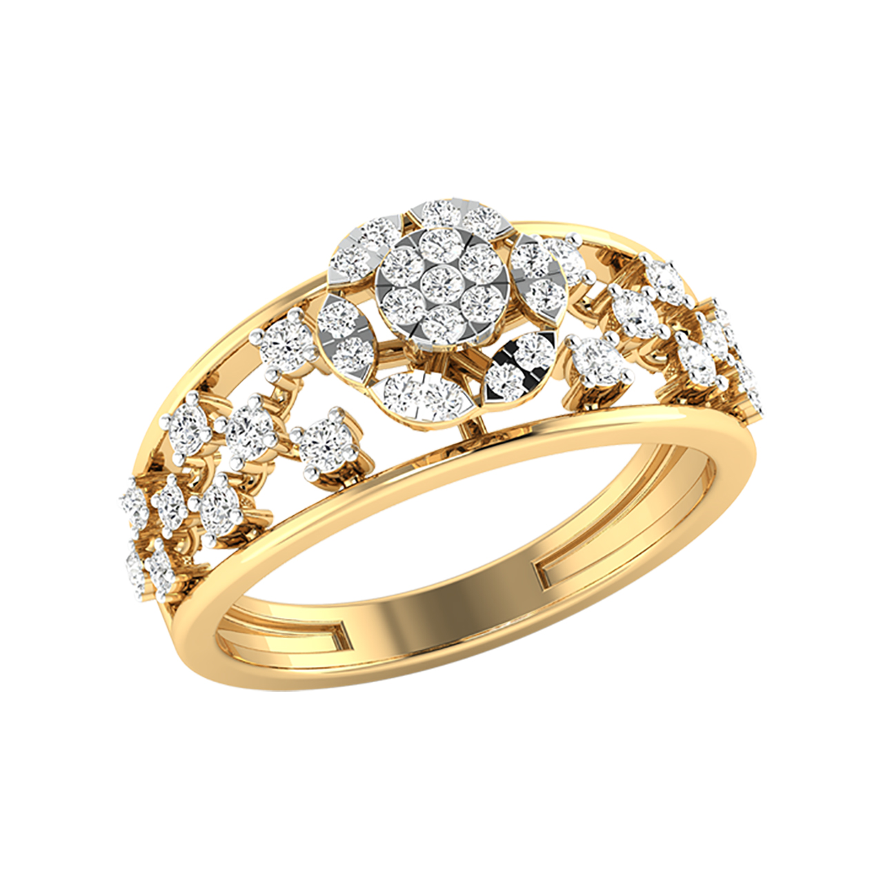 Designer Gold Name Ring |