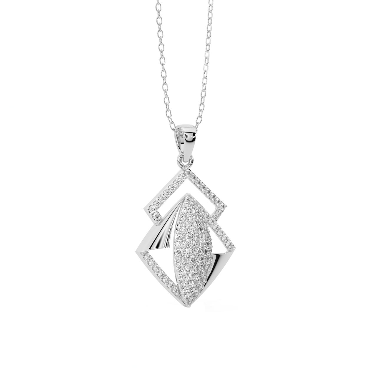 Alvis Round Diamond Office Wear Pendant