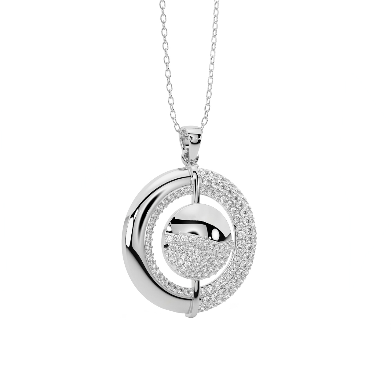 Jena Round Diamond Office Wear Pendant