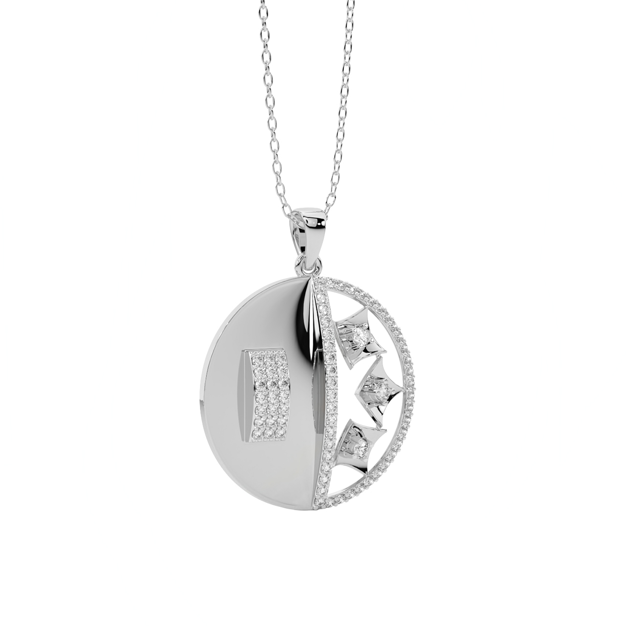 Runa Round Diamond Office Wear Pendant