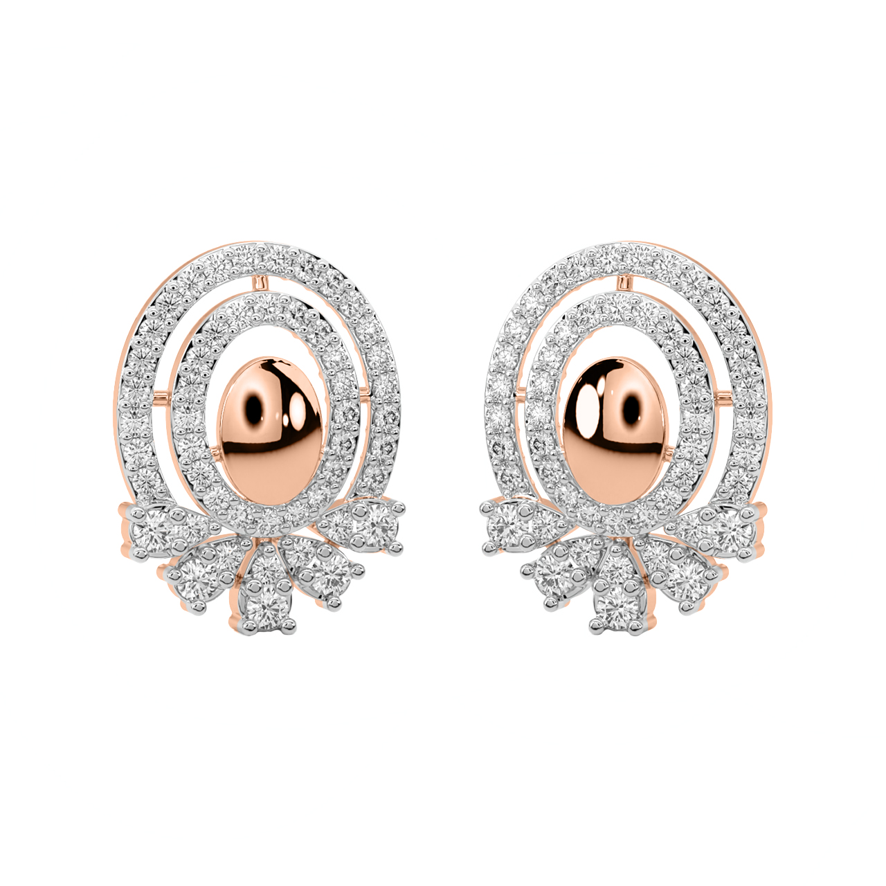 Aine Round Diamond Stud Earrings