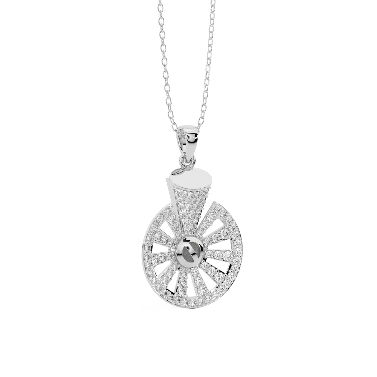 Hermon Round Diamond Office Wear Pendant