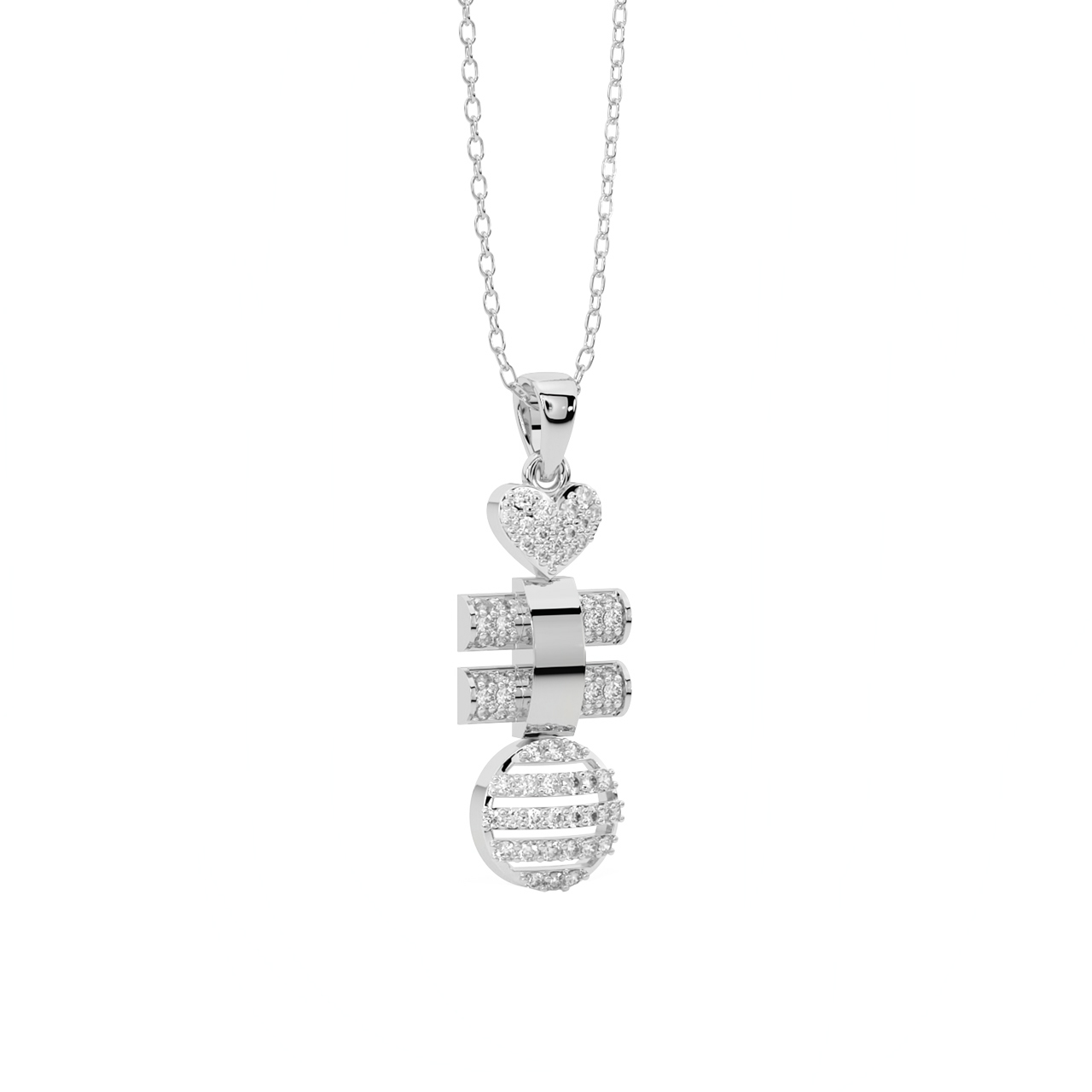 Tamar Round Diamond Office Wear Pendant