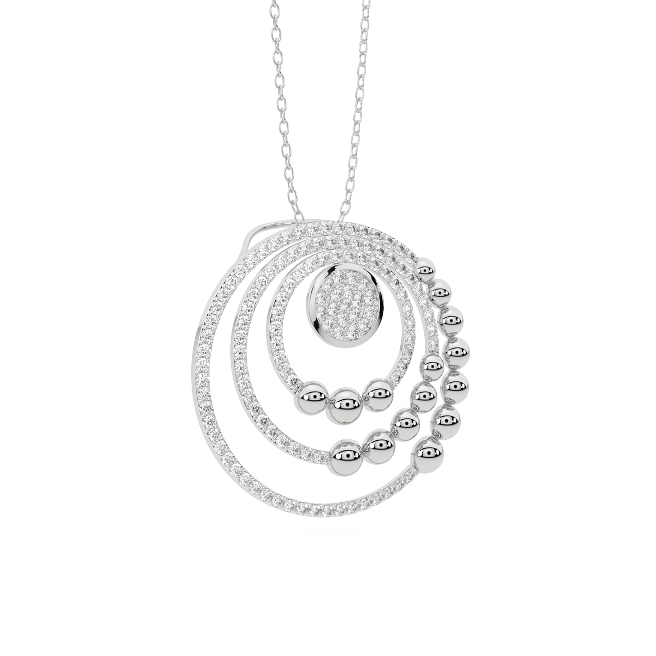 Mesh Globules Diamond Pendant