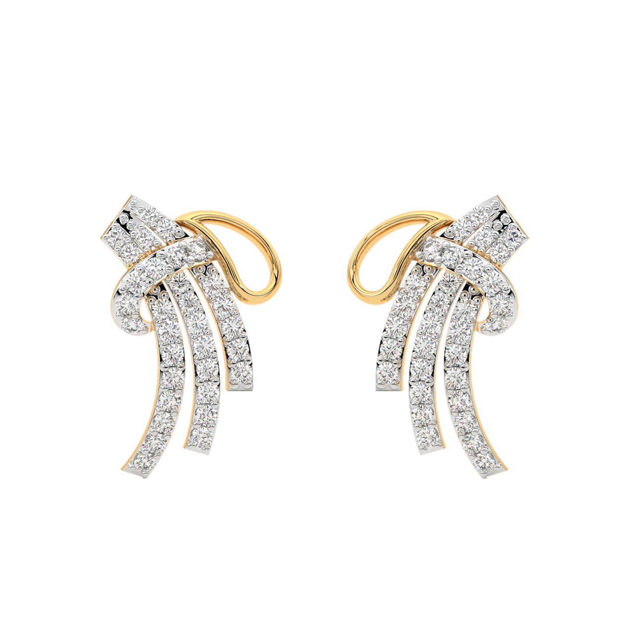 Qiana Round Diamond Stud Earrings