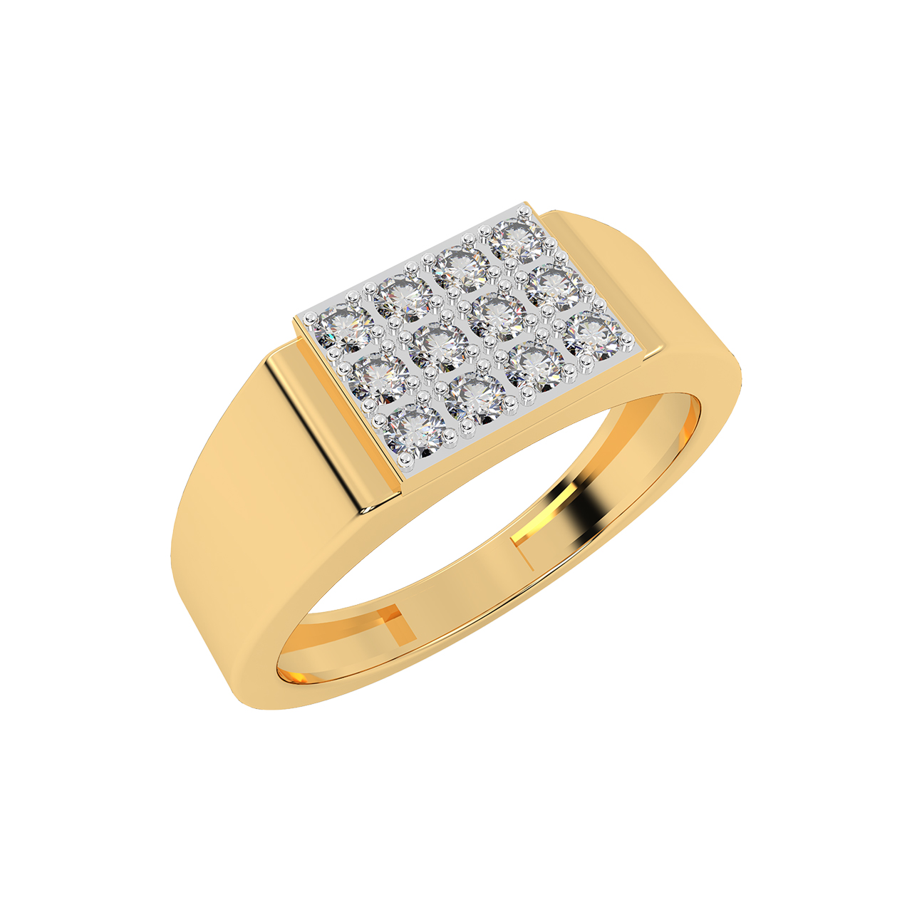 Blaze Square diamond Ring For Him