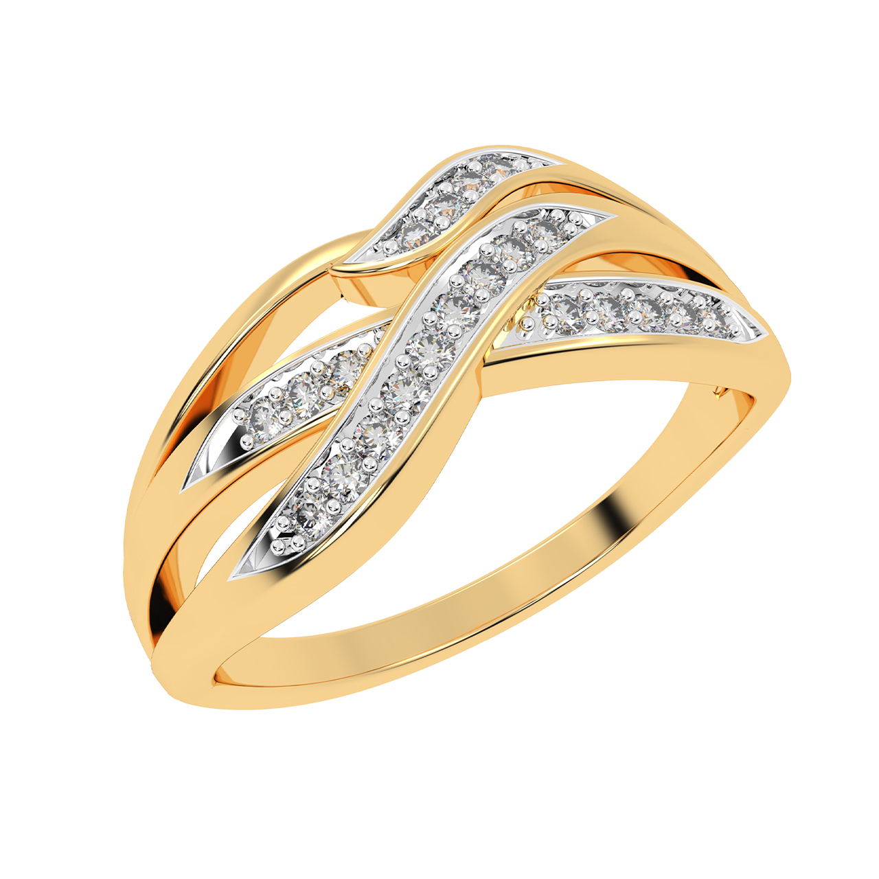 Dalary waves Design Diamond RIng For Her