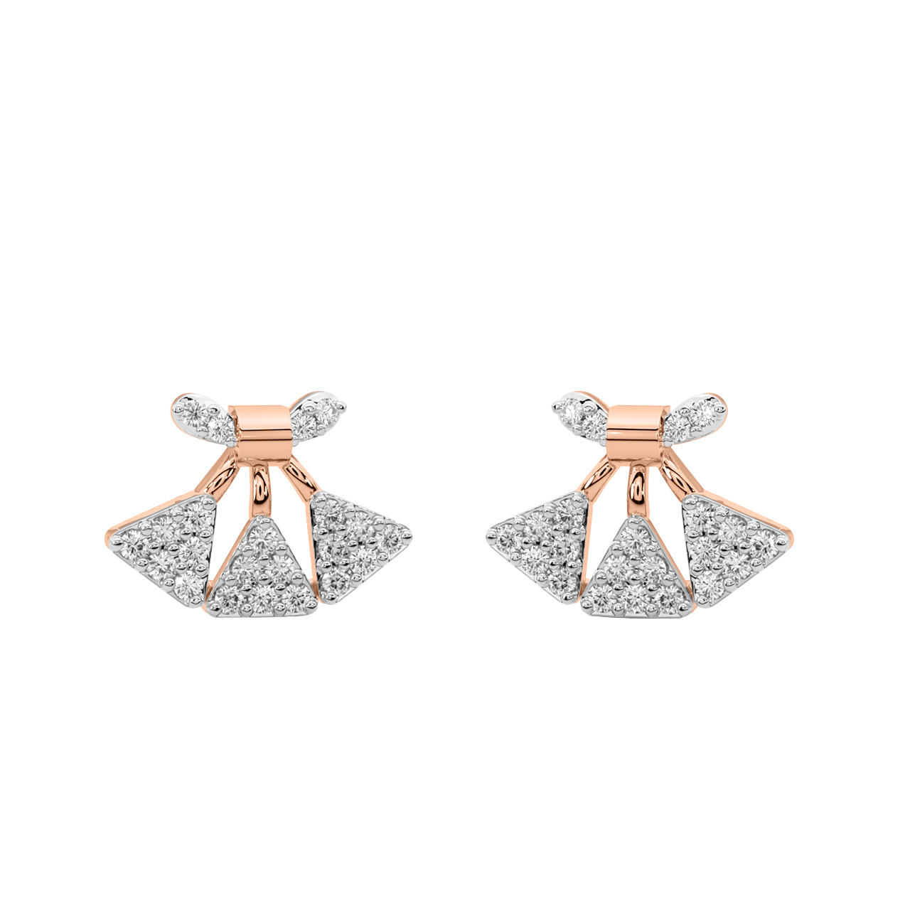 Abijah Round Diamond Stud Earrings