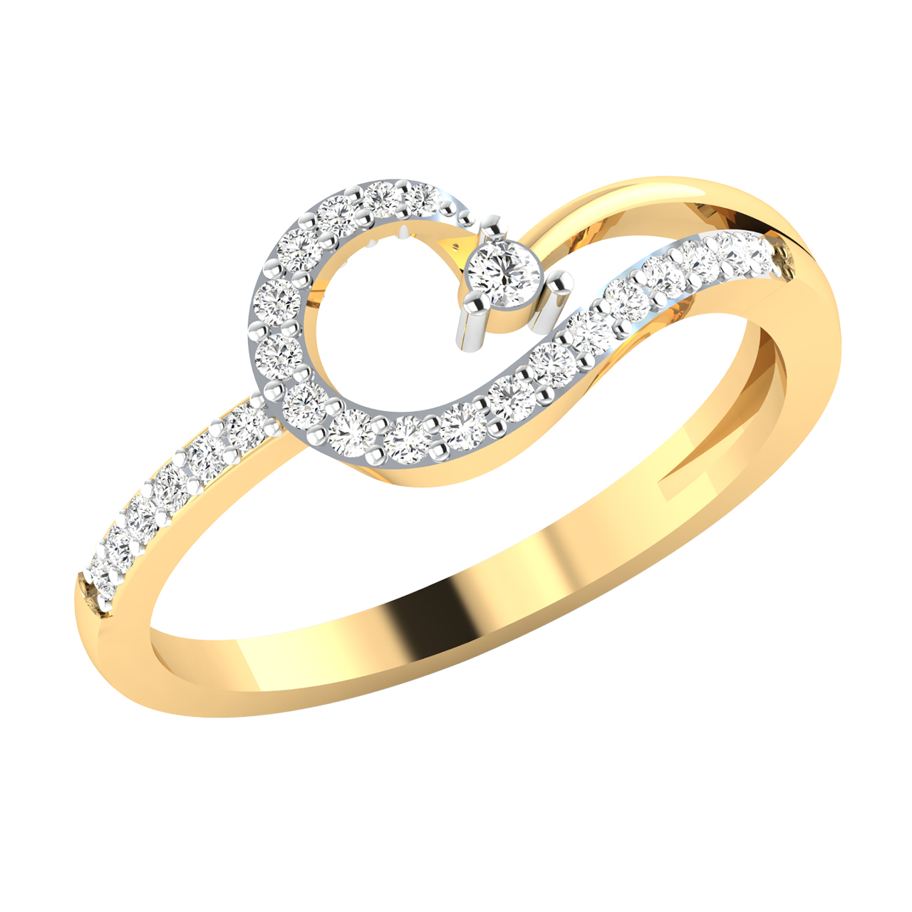 Moriko Round Diamond Dainty Ring