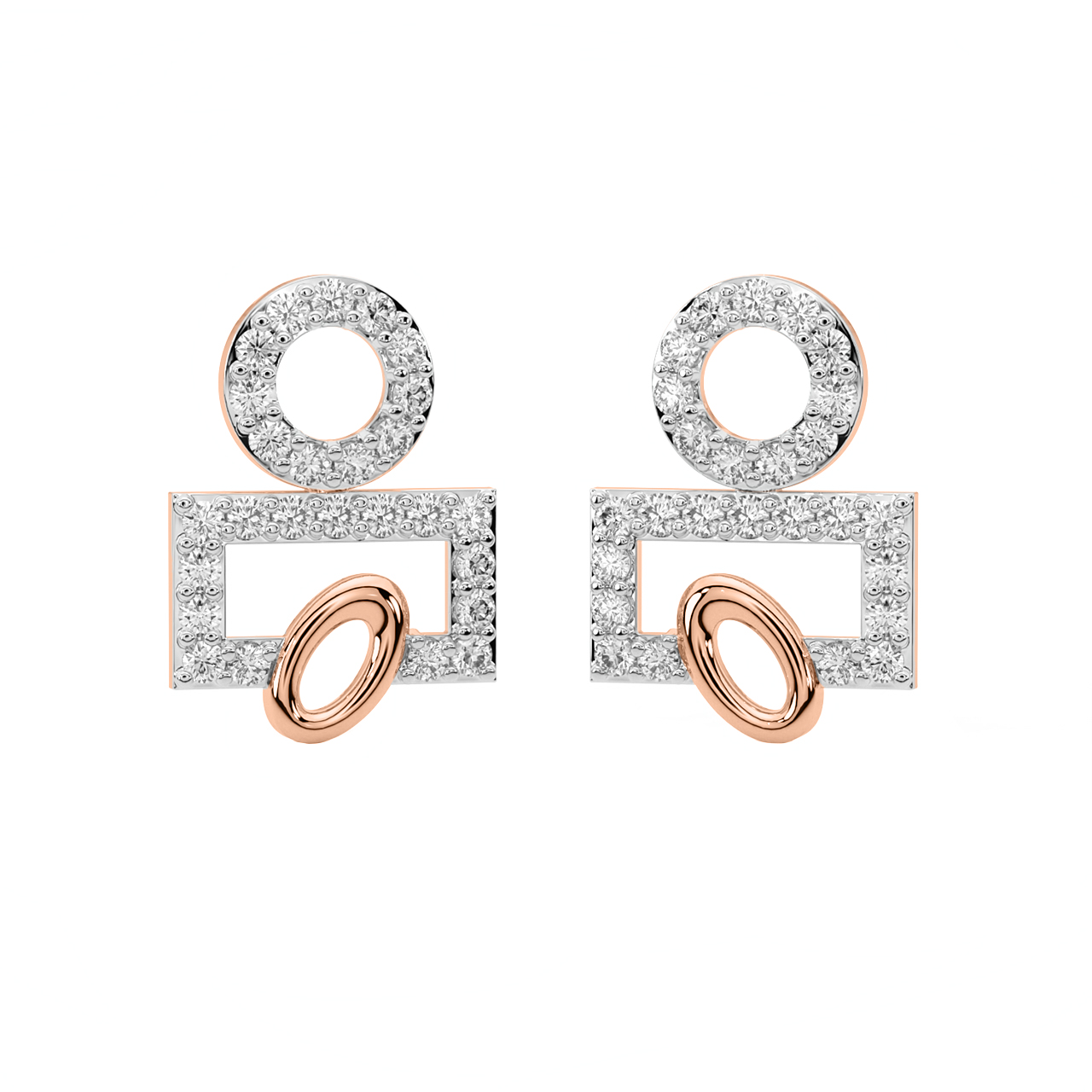 Eitan Round Diamond Stud Earrings