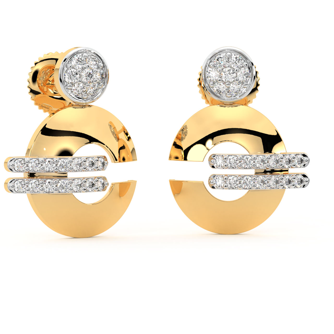 Alona Round Diamond Stud Earrings