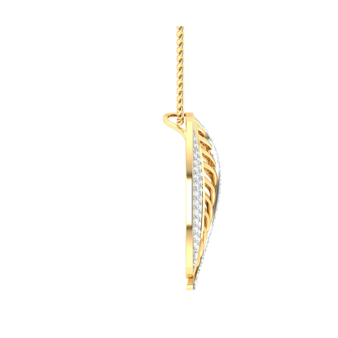 Achit Round Diamond Office Wear Pendant