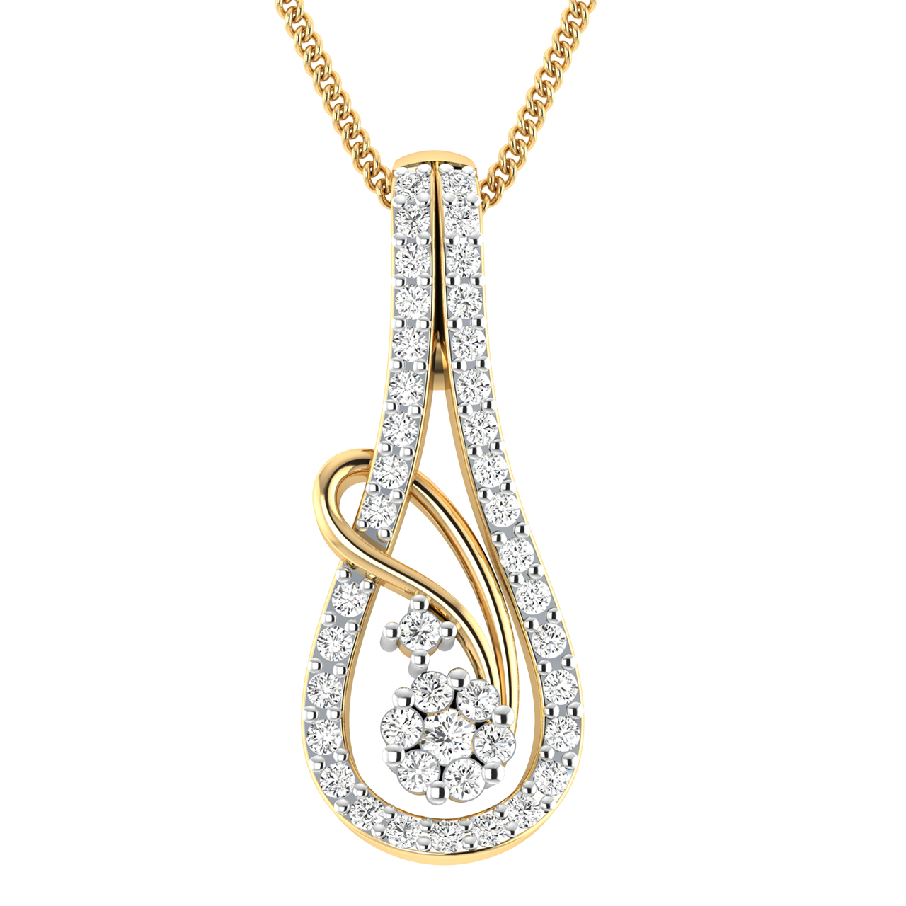 1/2 Carat Diamond Journey Pendant in 10k Gold - The Jewelry Exchange |  Direct Diamond Importer