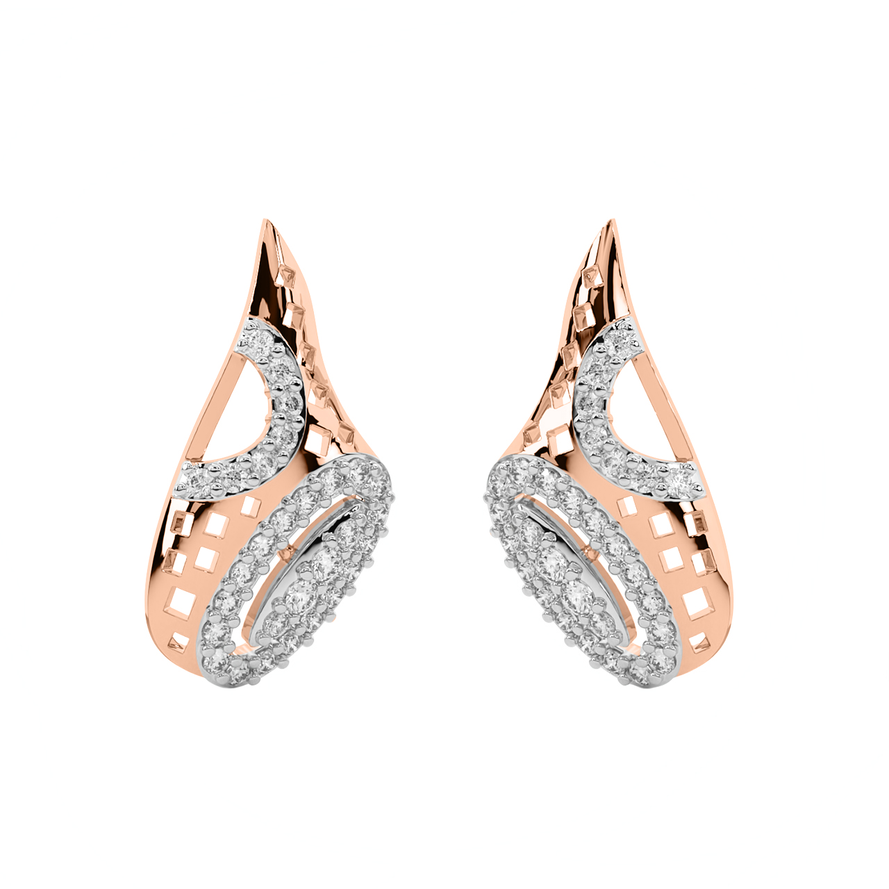 Kayla Round Diamond Stud Earrings