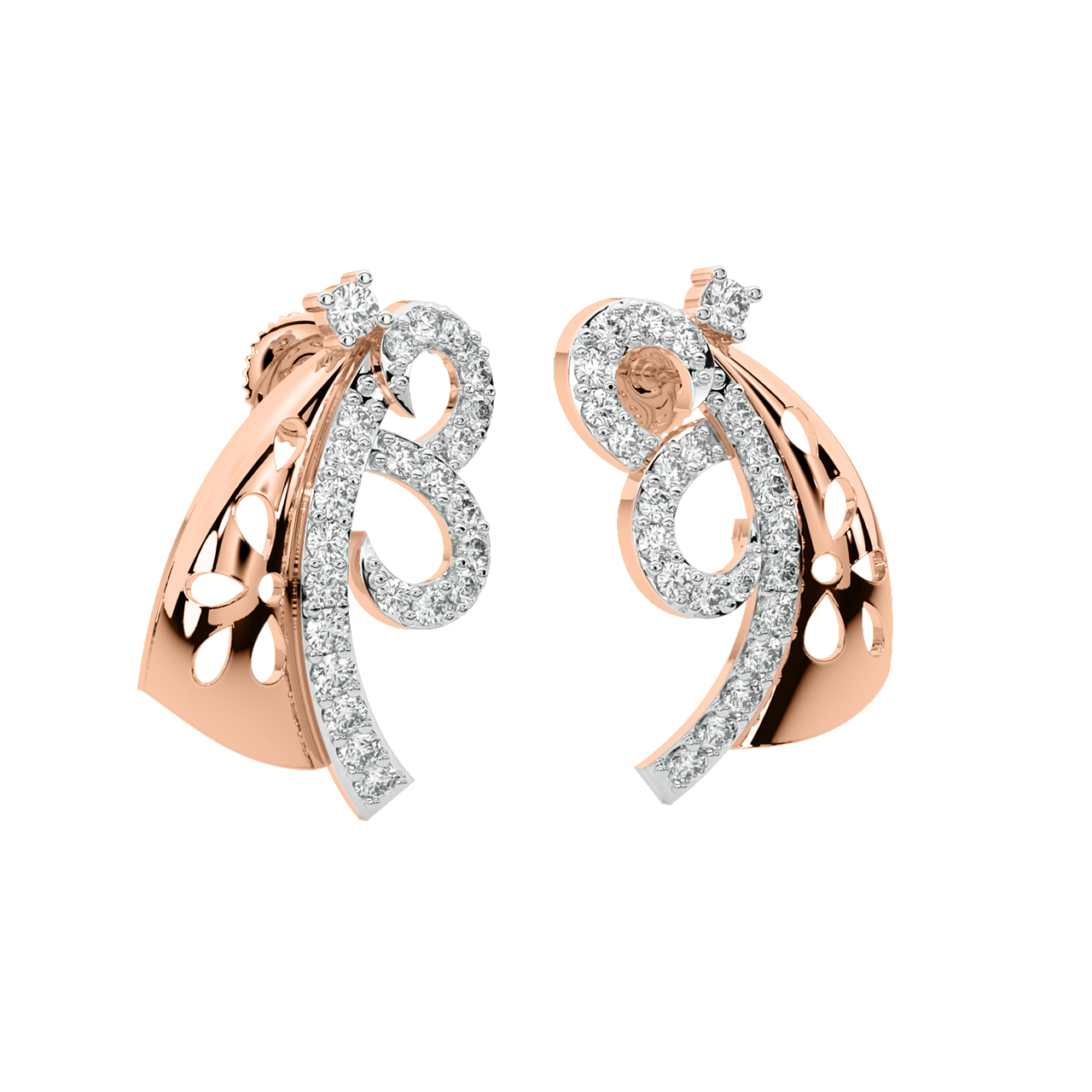 Annie Gold and Diamond Studs  MOI  Boutique Everyday Luxury
