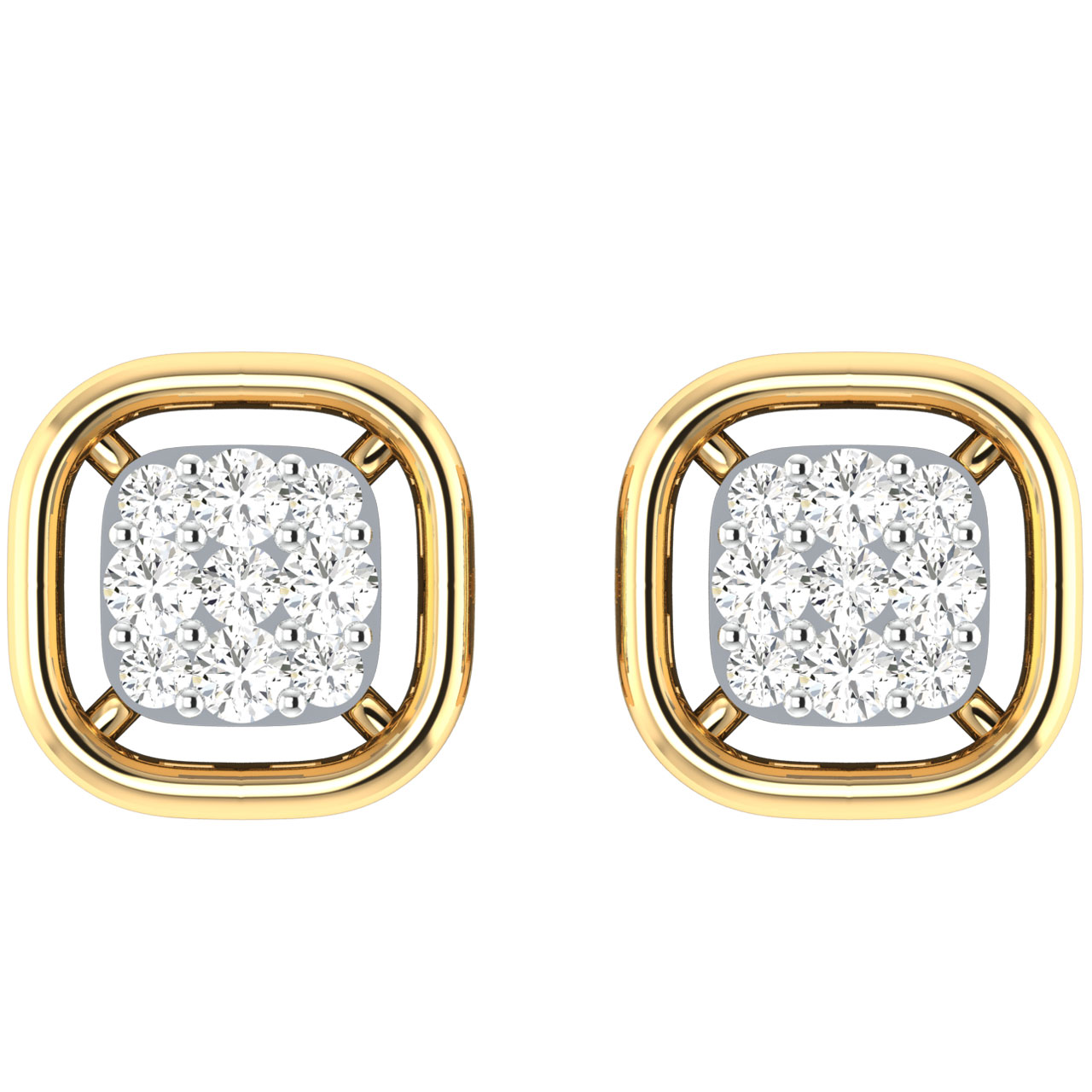 Joben Round Diamond Stud Earrings