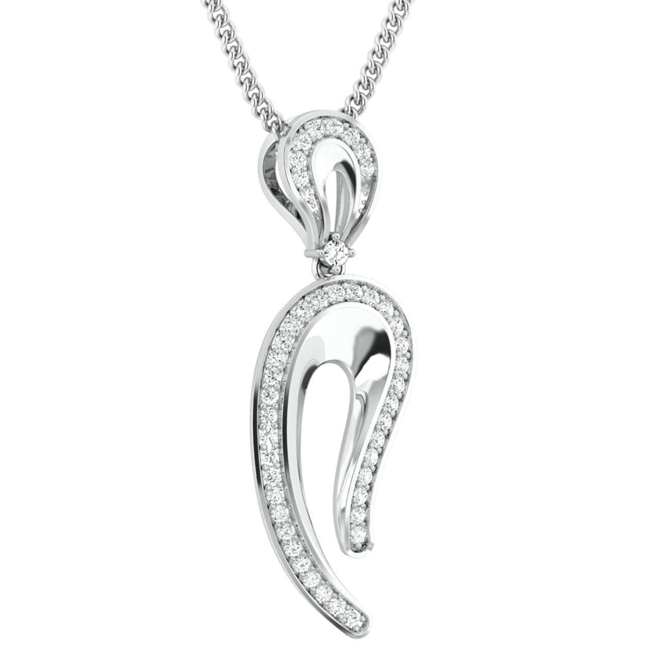 Ajat Round Diamond Office Wear Pendant