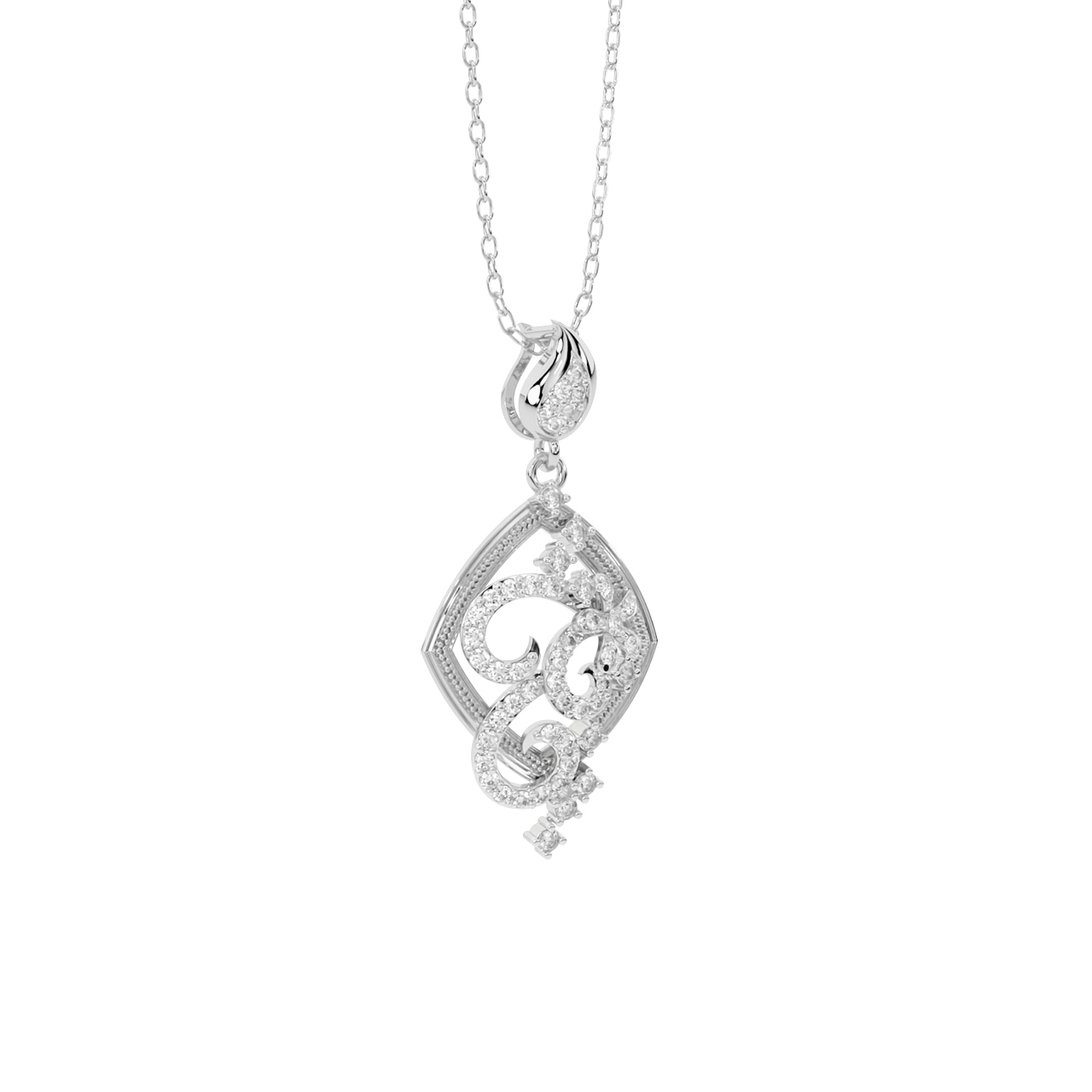 Lacy Reveal Diamond Pendant