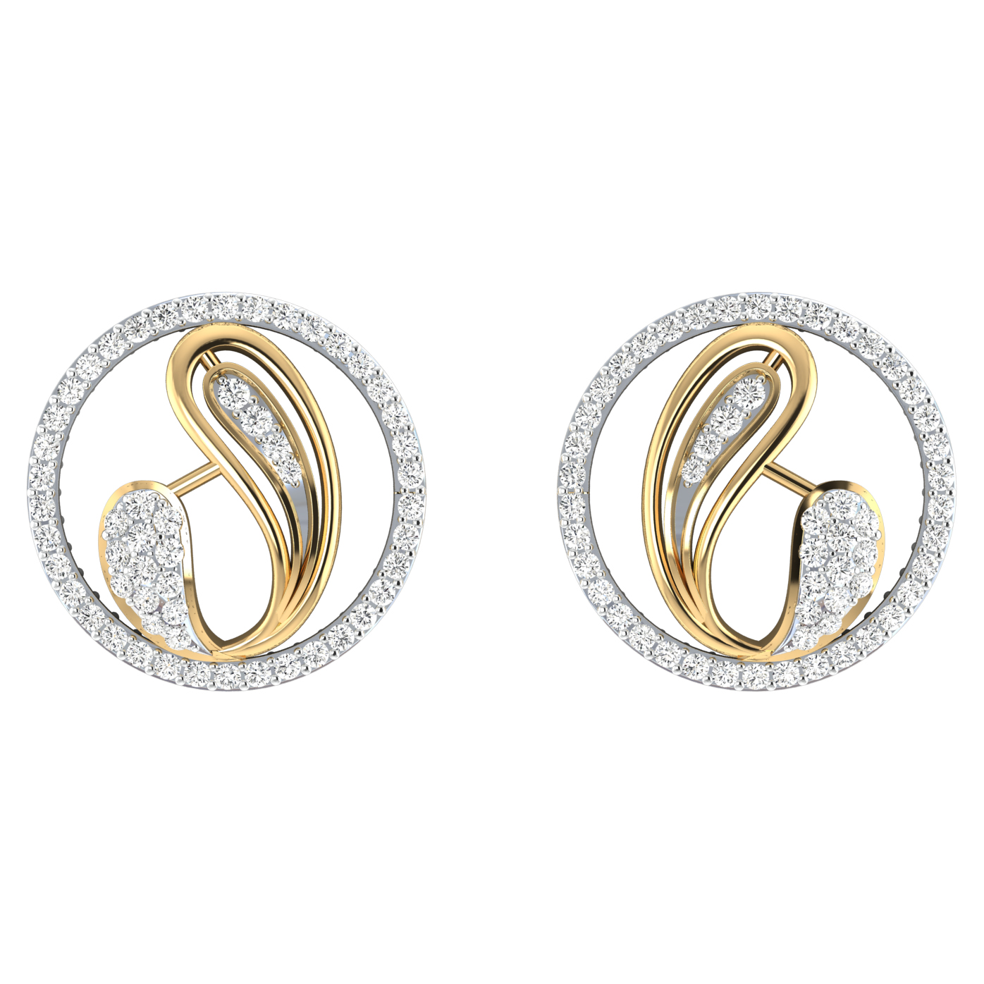 The Erin Round Diamond Stud Earrings