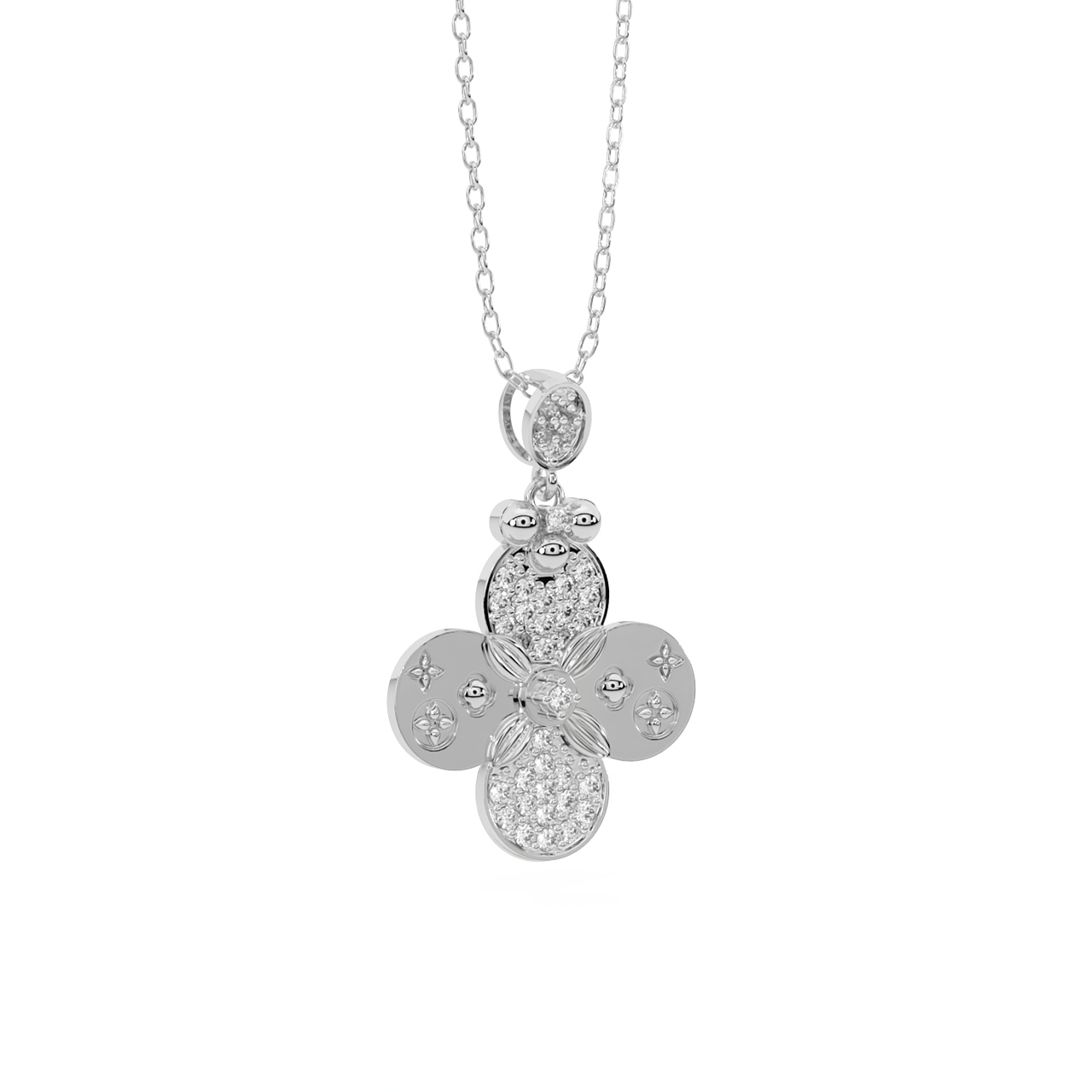 Floral Fyre Diamond Pendant