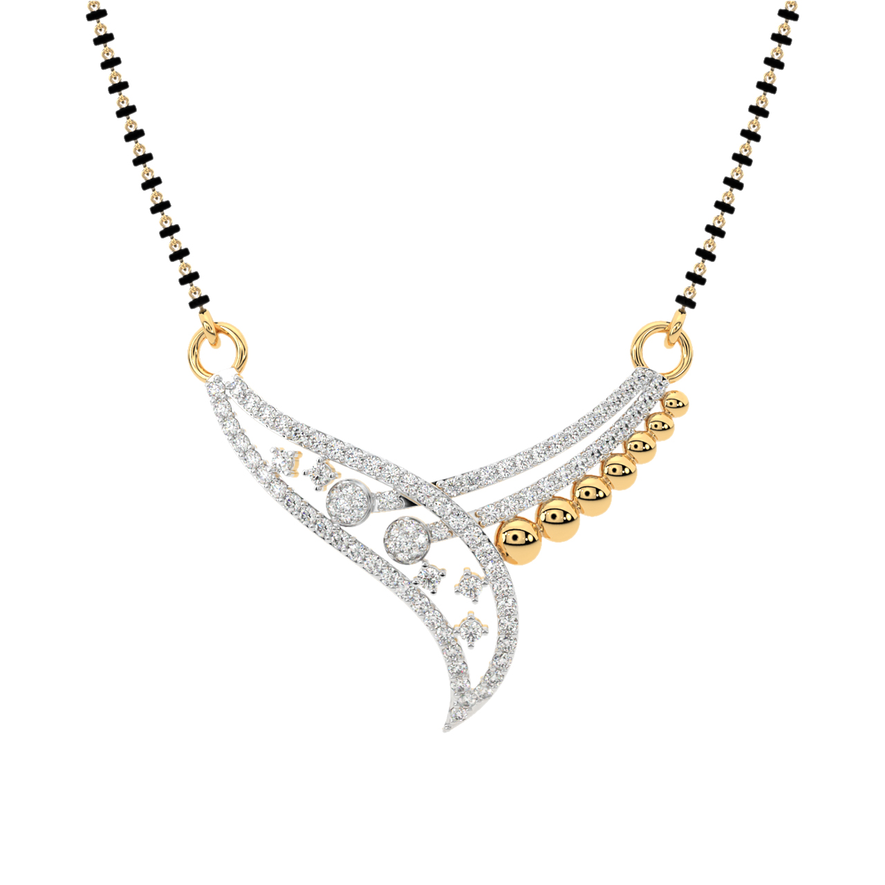 Lehel Round Diamond Mangalsutra