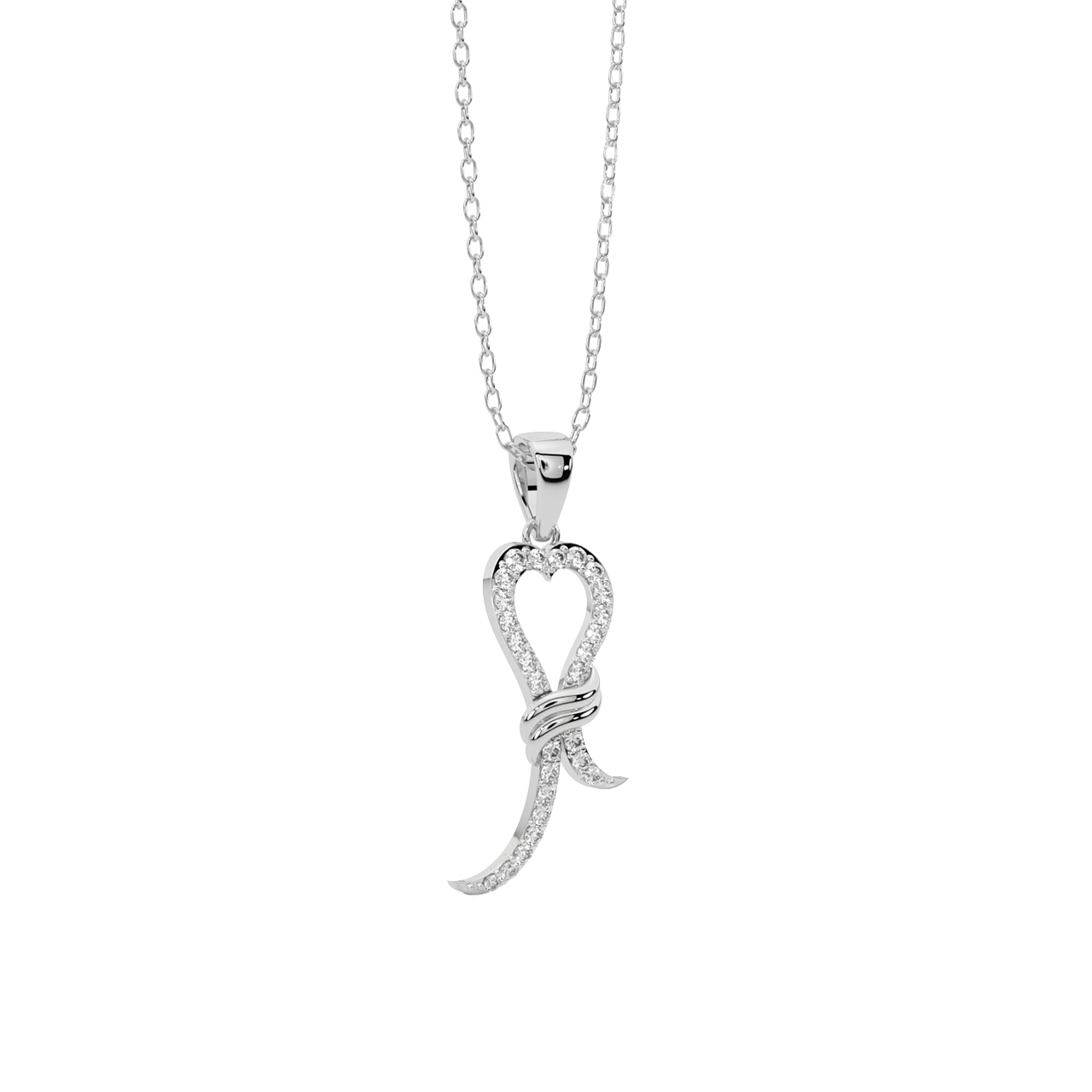 Thread Knot Diamond Pendant