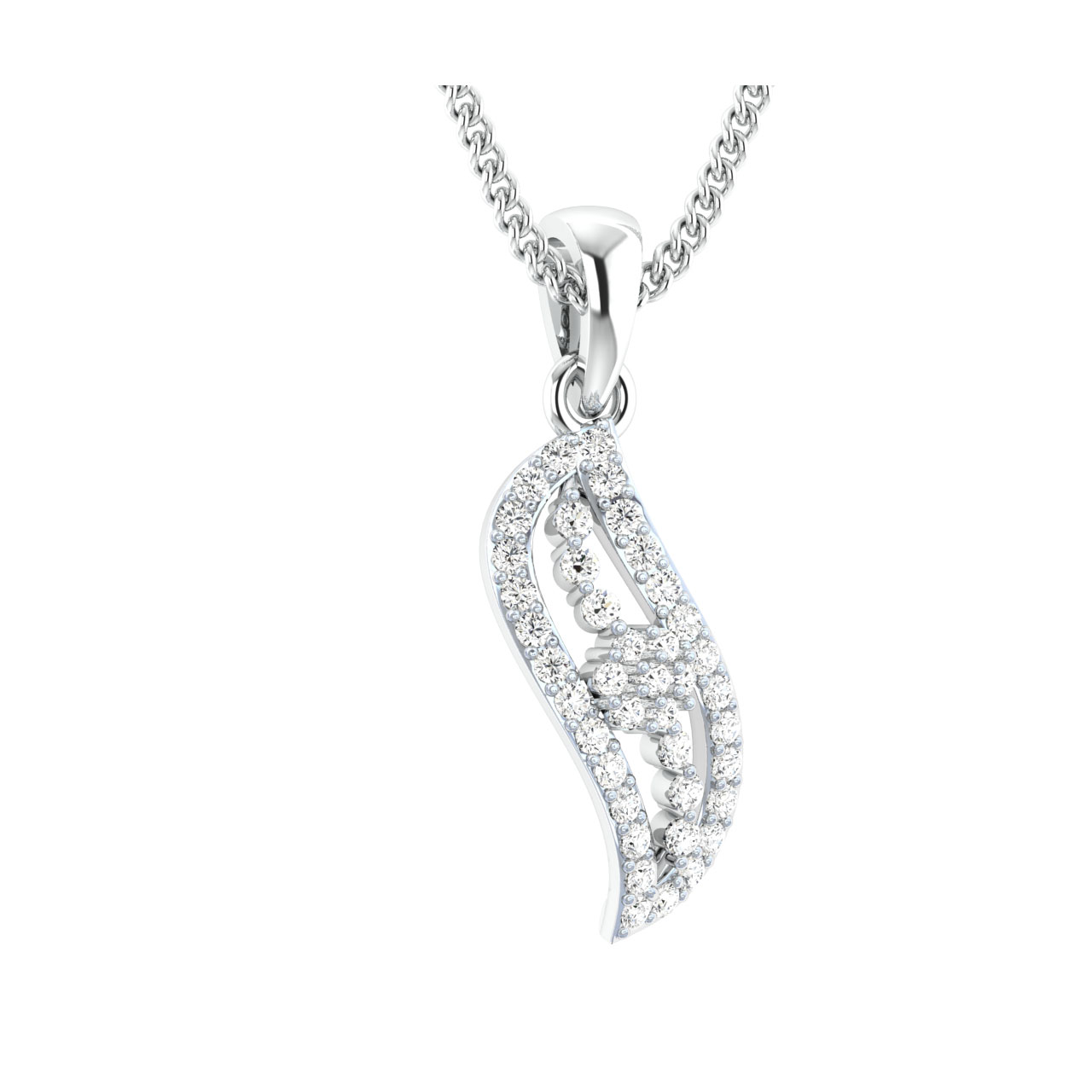 Zeal Round Diamond Office Wear Pendant