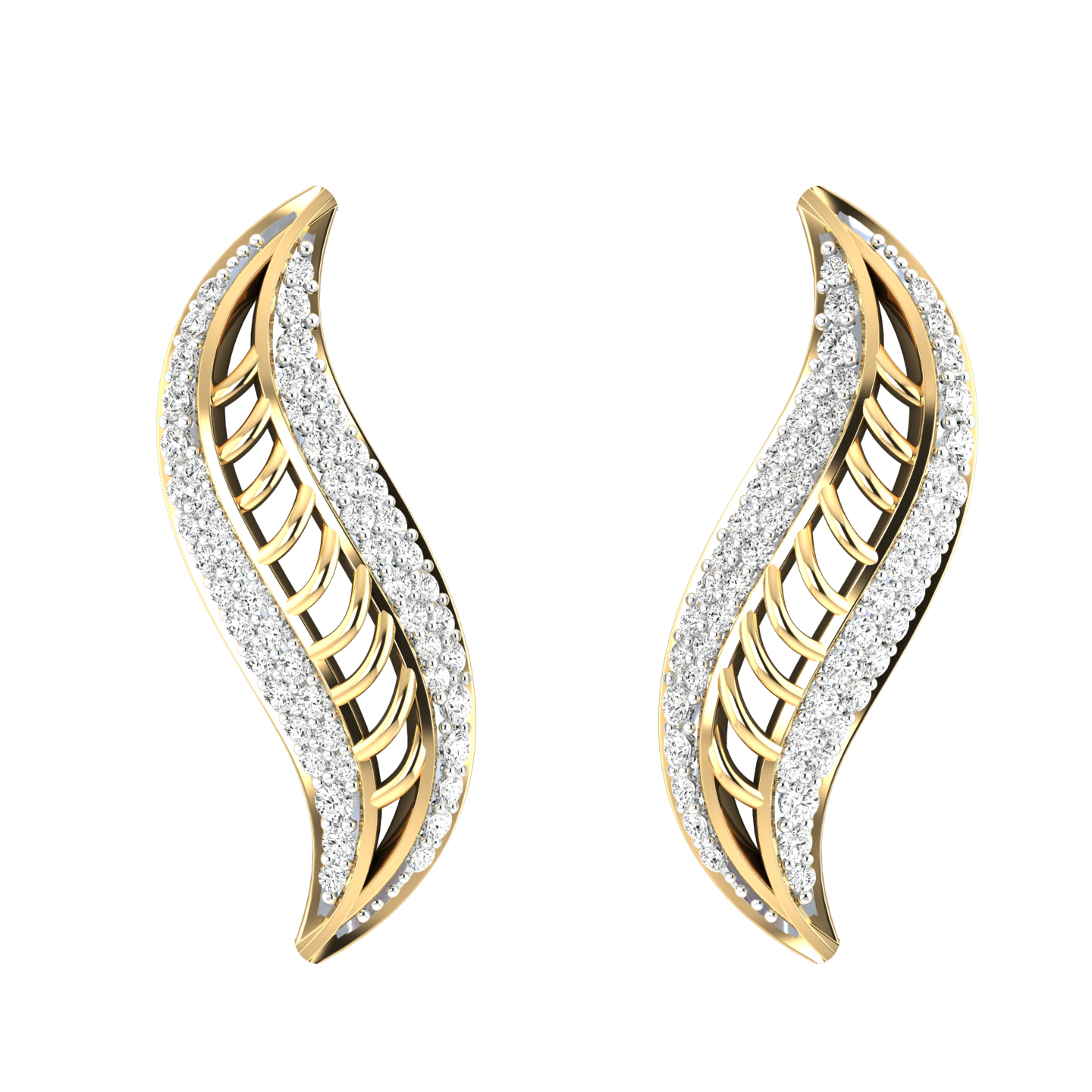 Erika Angel Wings Diamond Stud Earrings