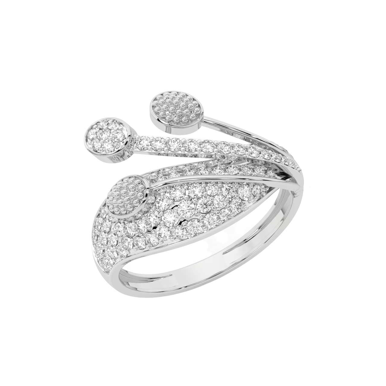 Tiny Buds Diamond Engagement Ring