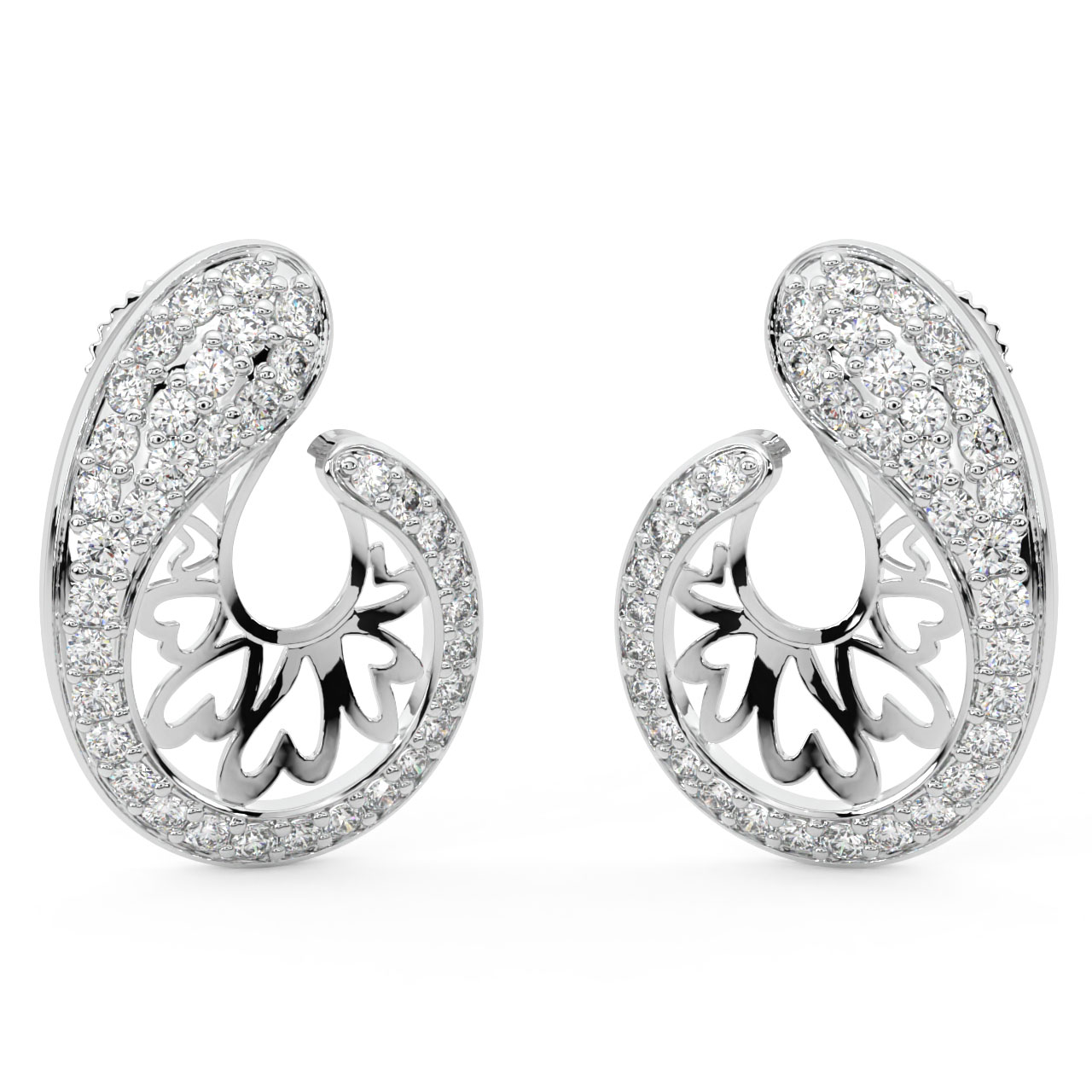 Enye Round Diamond Stud Earrings