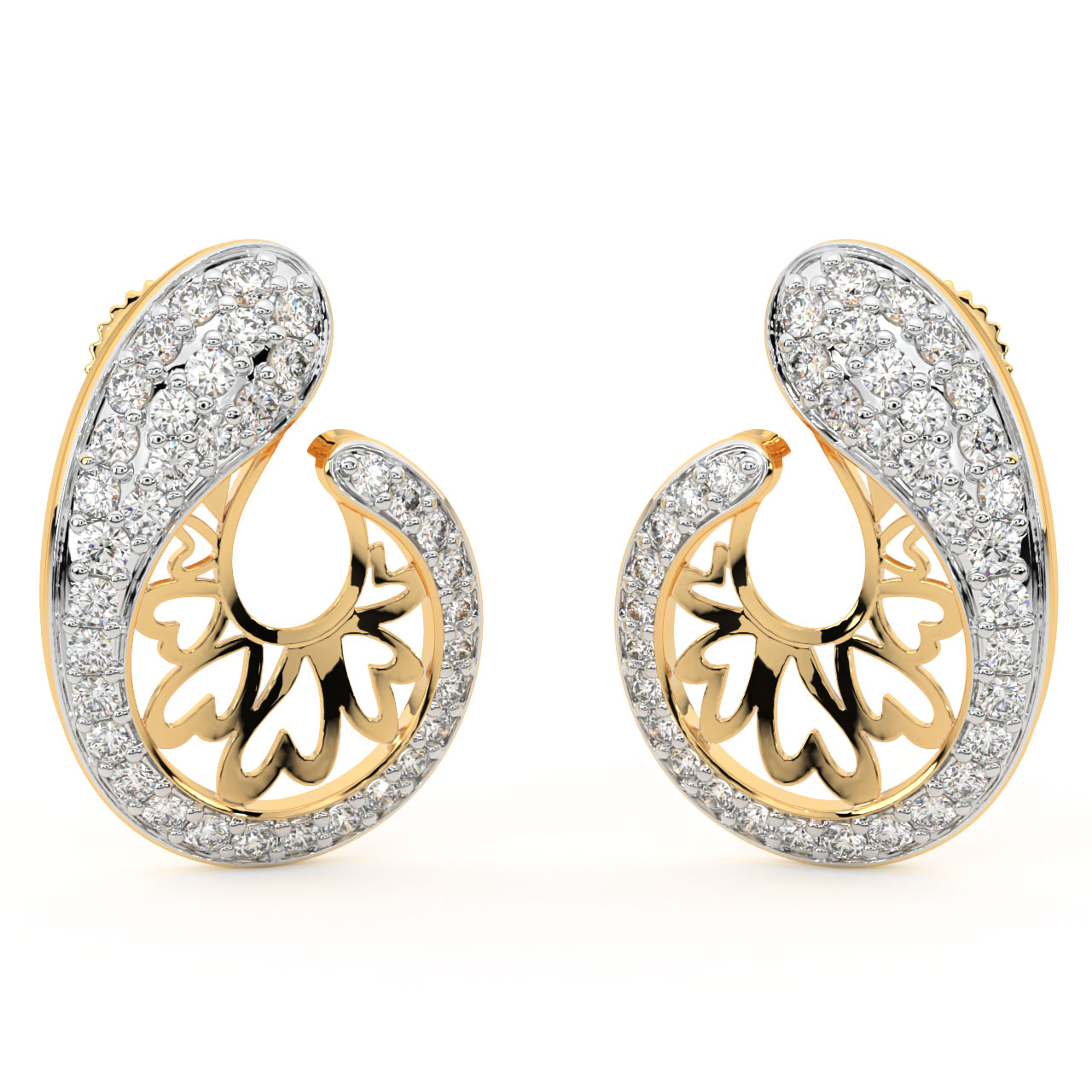 Enye Round Diamond Stud Earrings