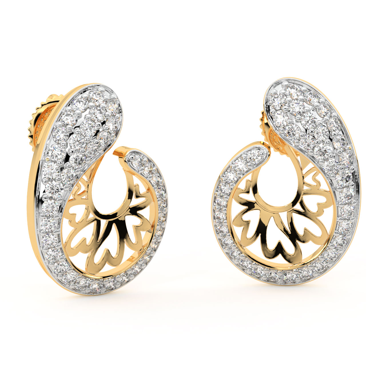 Enye Round Diamond Stud Earrings