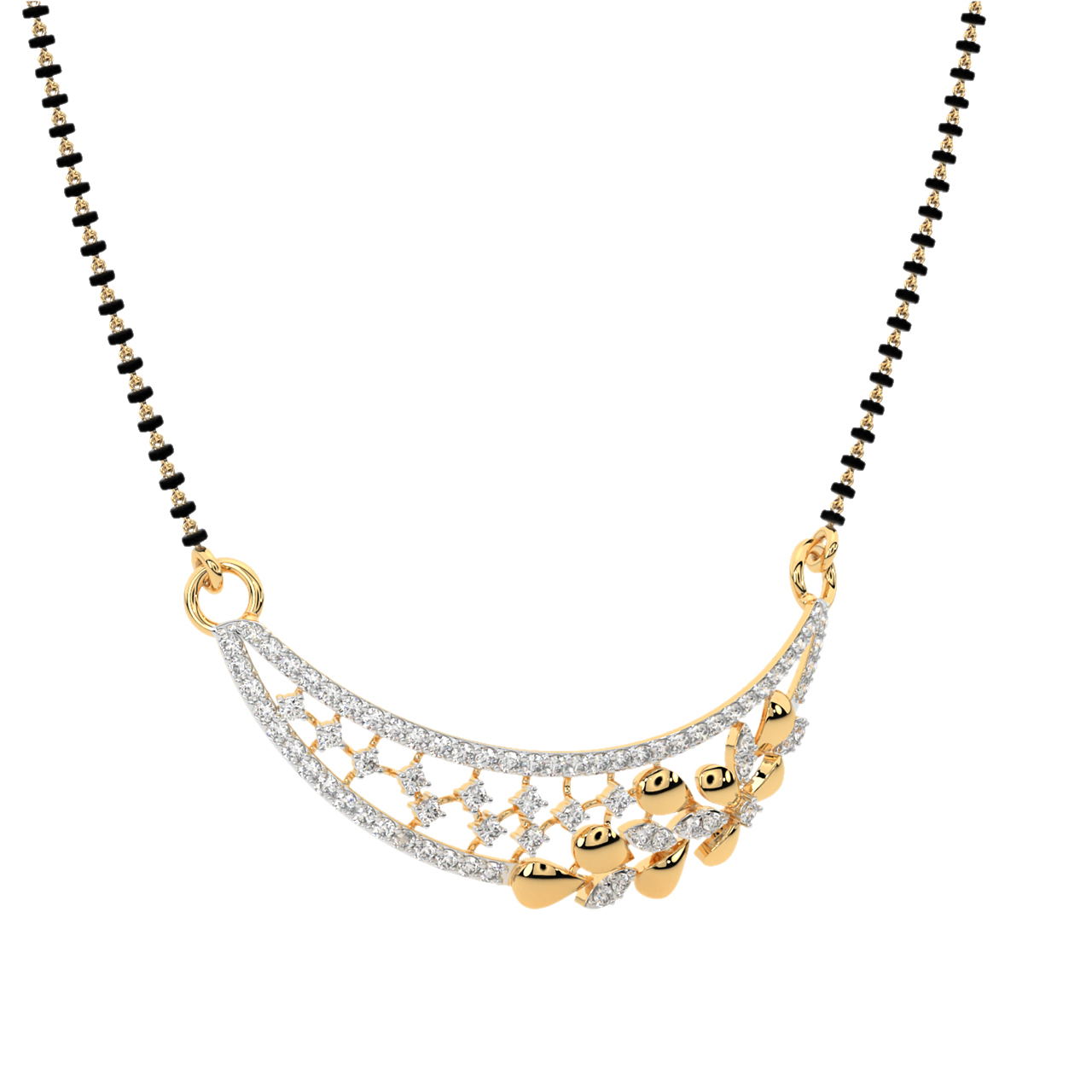 Gold Diamond Mangalsutra Pendant