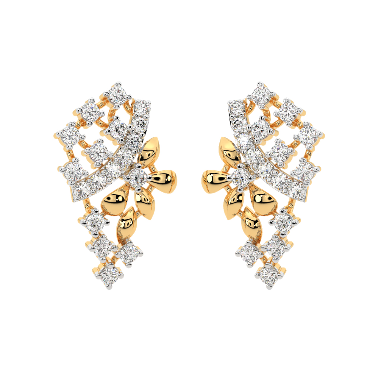 Luciana Round Diamond Stud Earrings