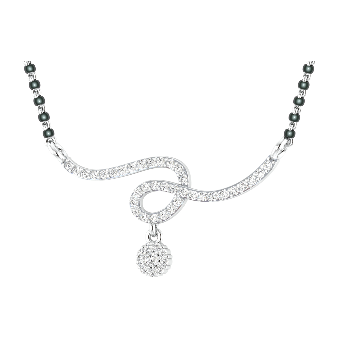 Salena Round Diamond Wedding Mangalsutra