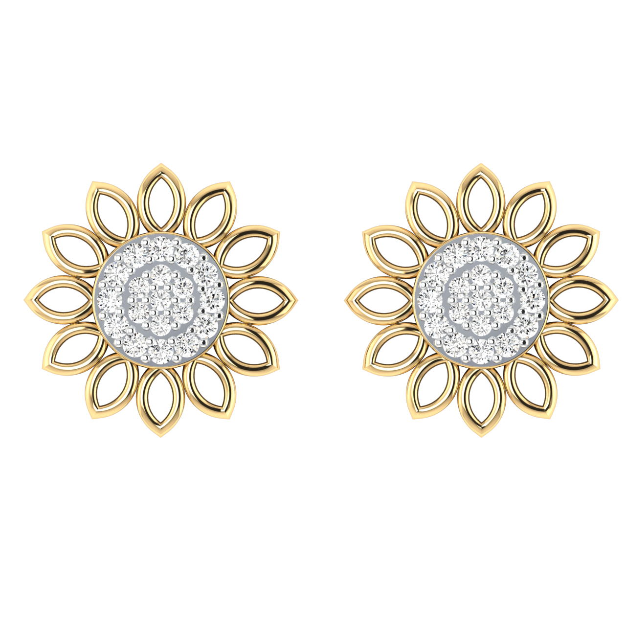 Daisy Diamond Stud Earrings