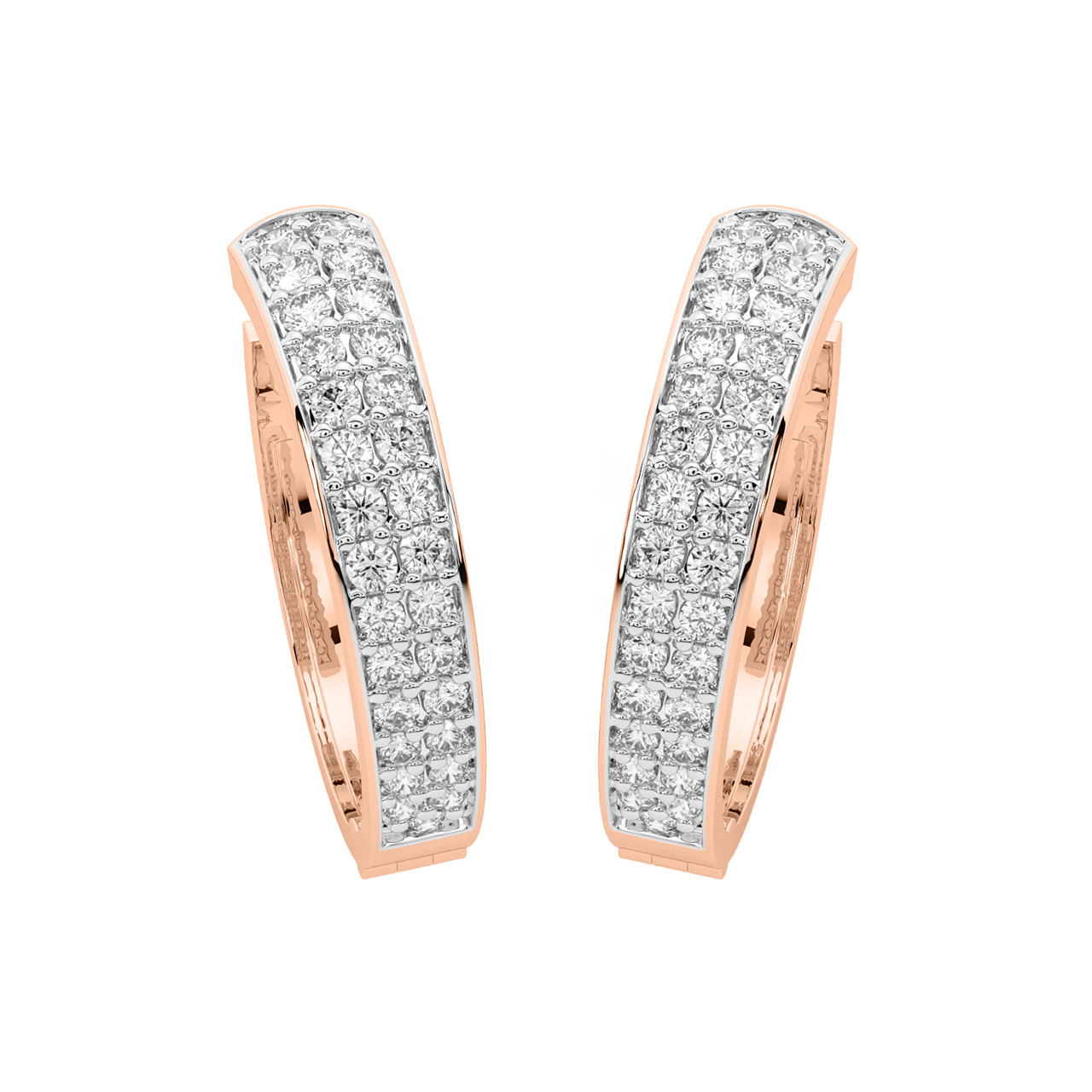 Yumi Round Diamond Bali Earrings