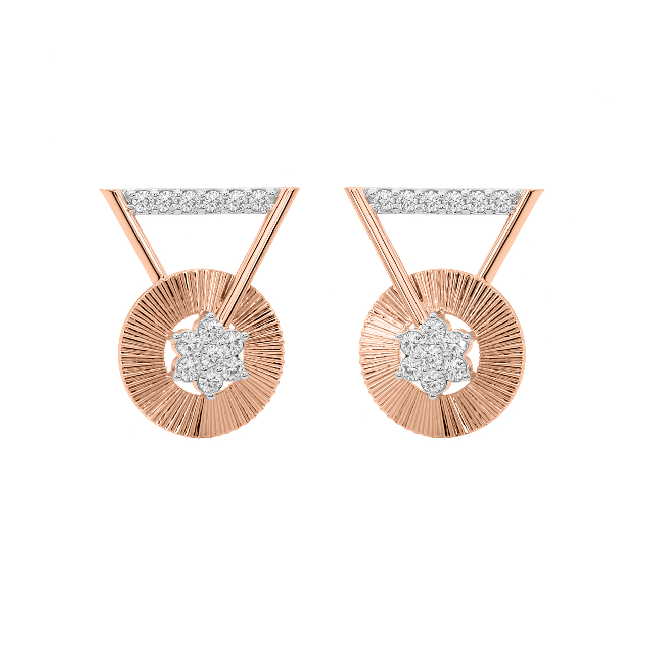 Aina Round Diamond Earrings