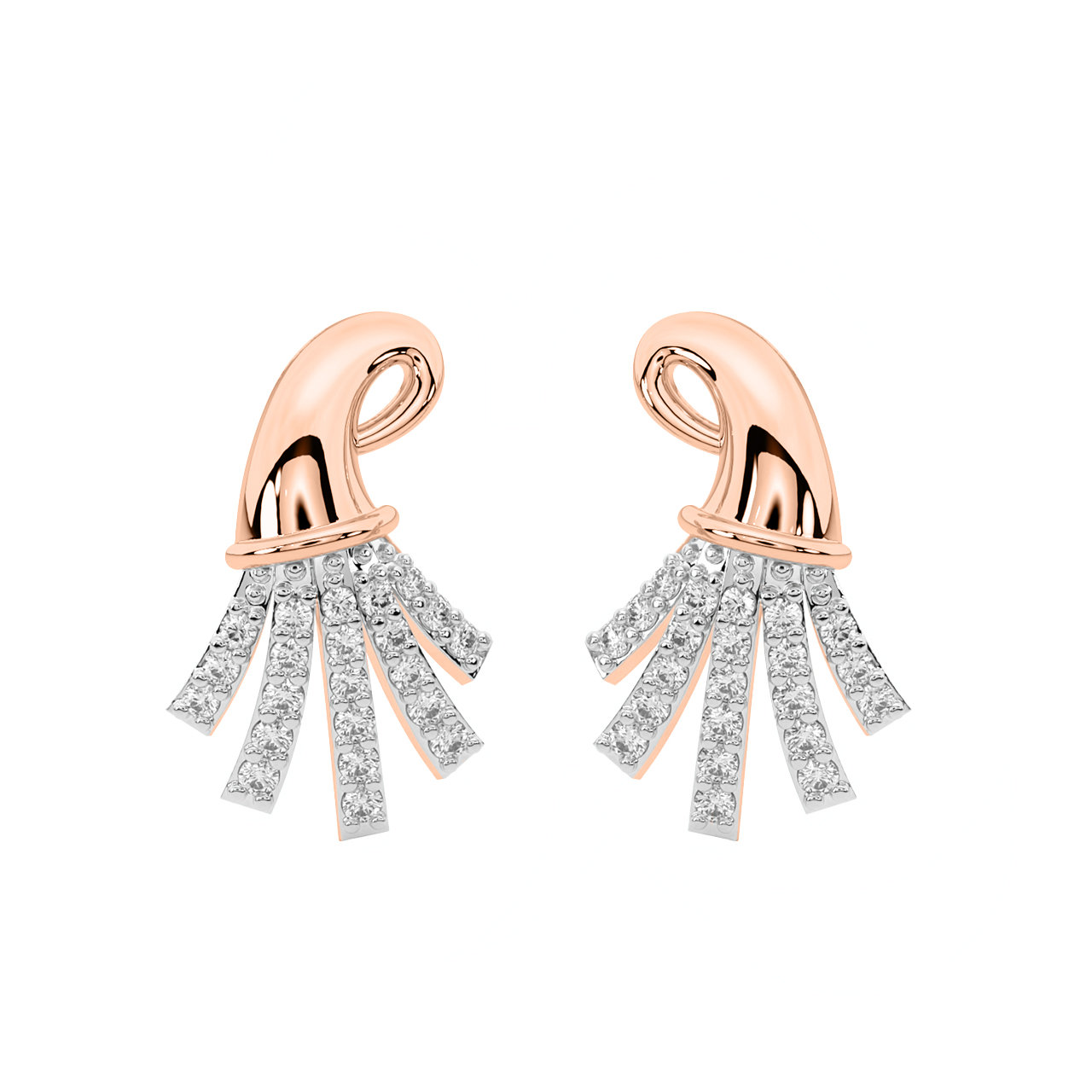 Wilma Round Diamond Stud Earrings