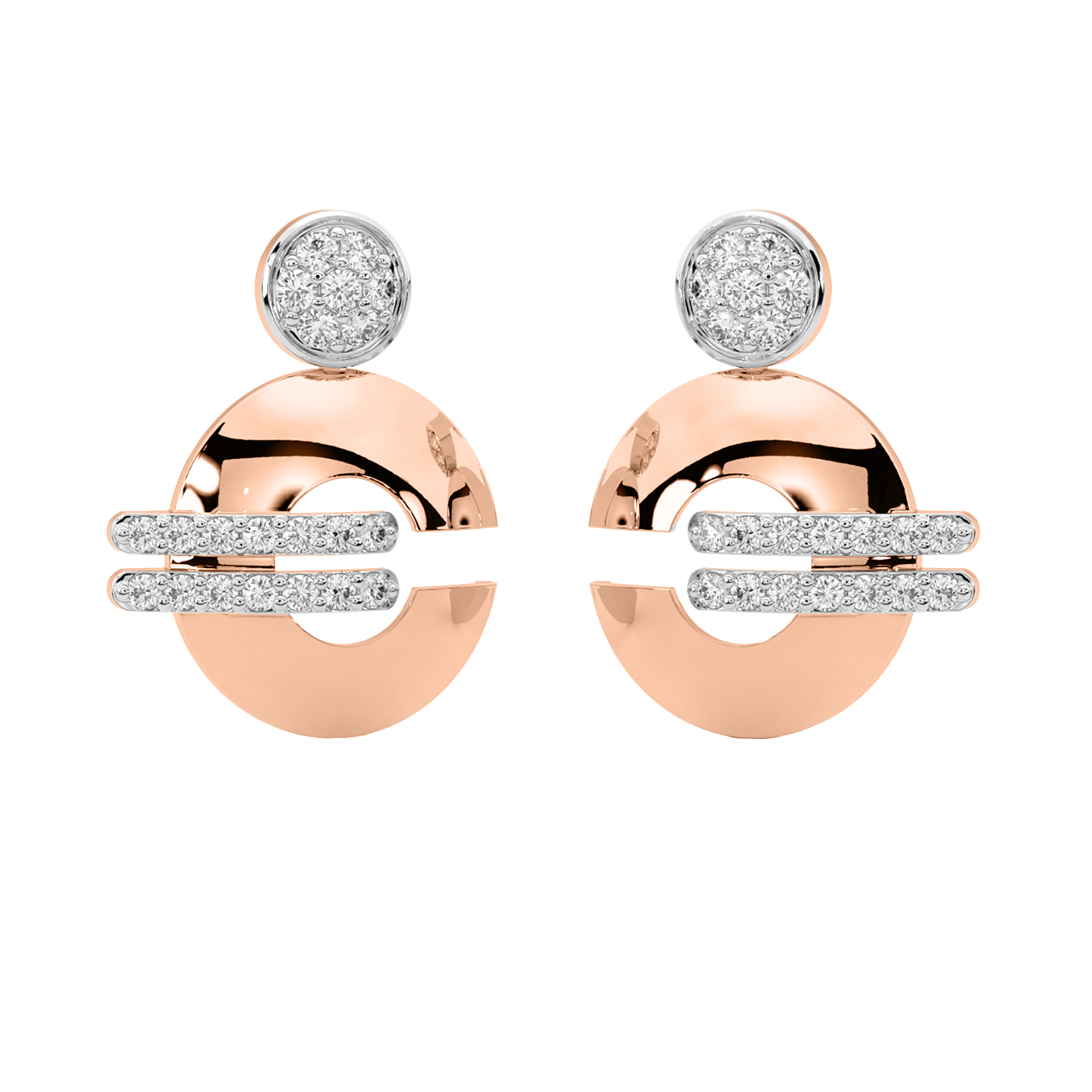 Alona Round Diamond Stud Earrings